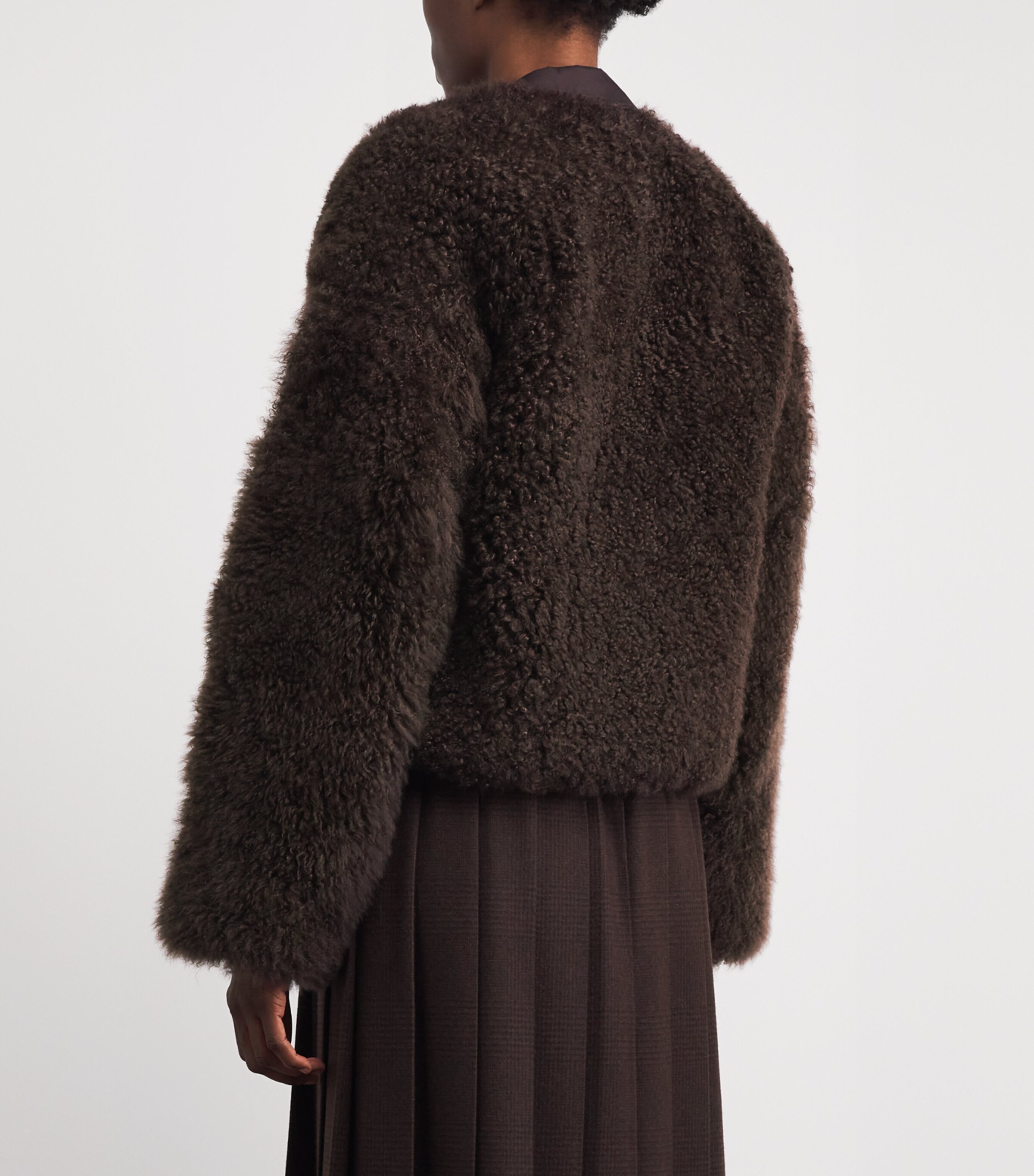Yves Salomon Womens Cashmere Shearling Jacket Image 5