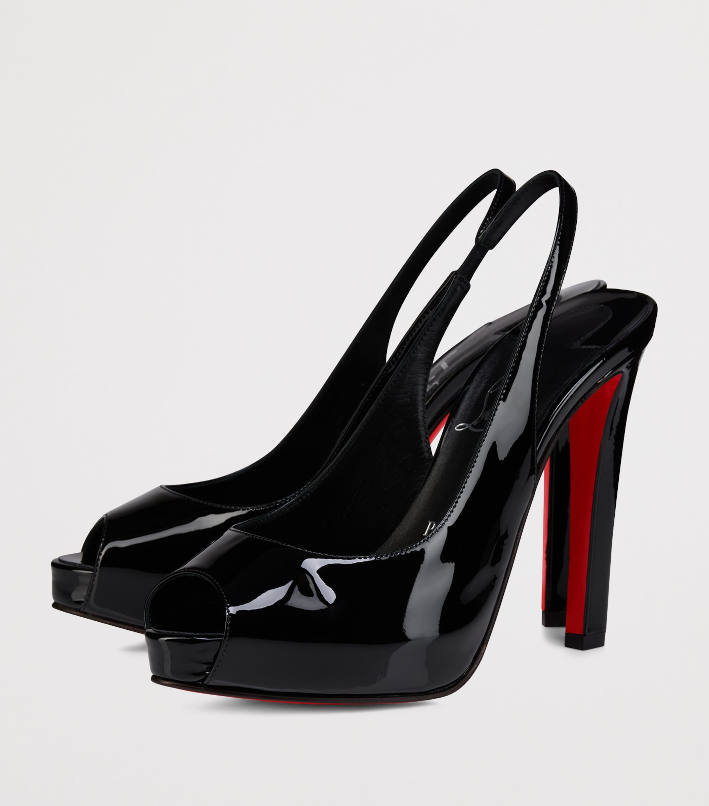 Christian Louboutin Lady Fanny Sling Patent Leather Slingback Pumps 120 Image 2