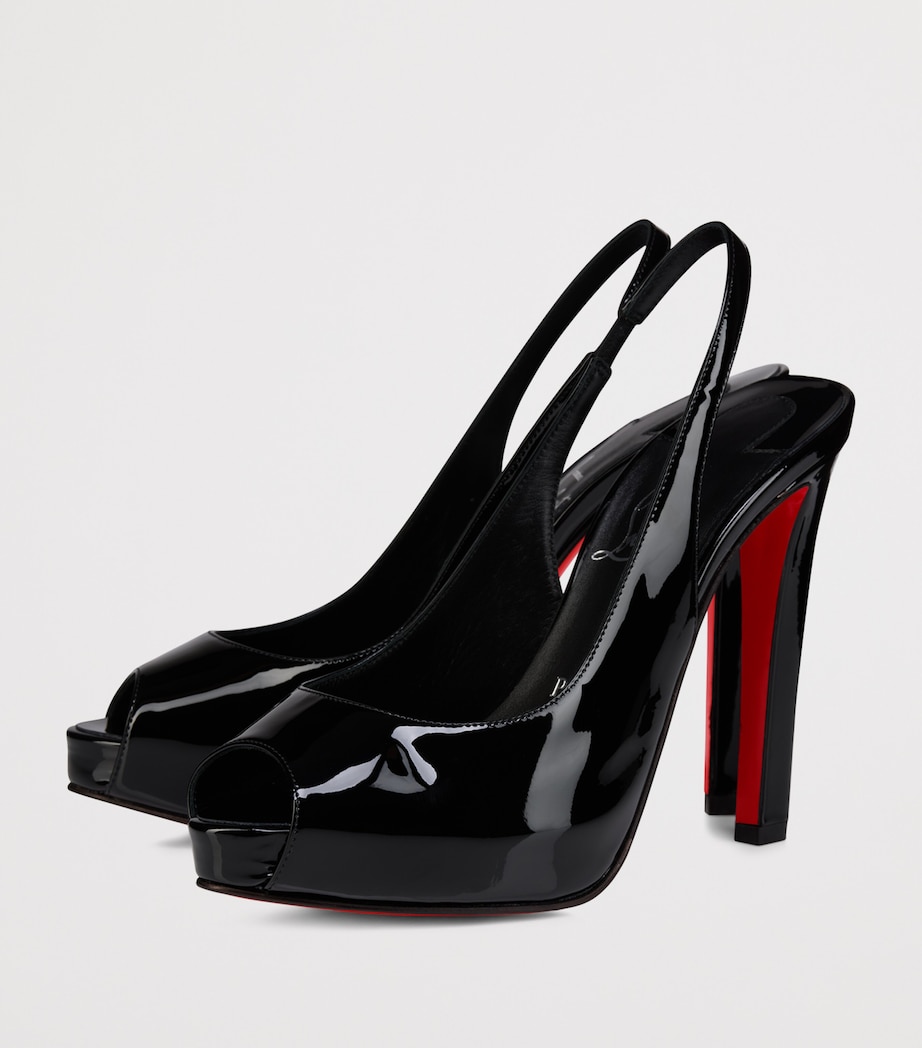 Christian Louboutin Lady Fanny Sling Patent Leather Slingback Pumps 120 Image 2