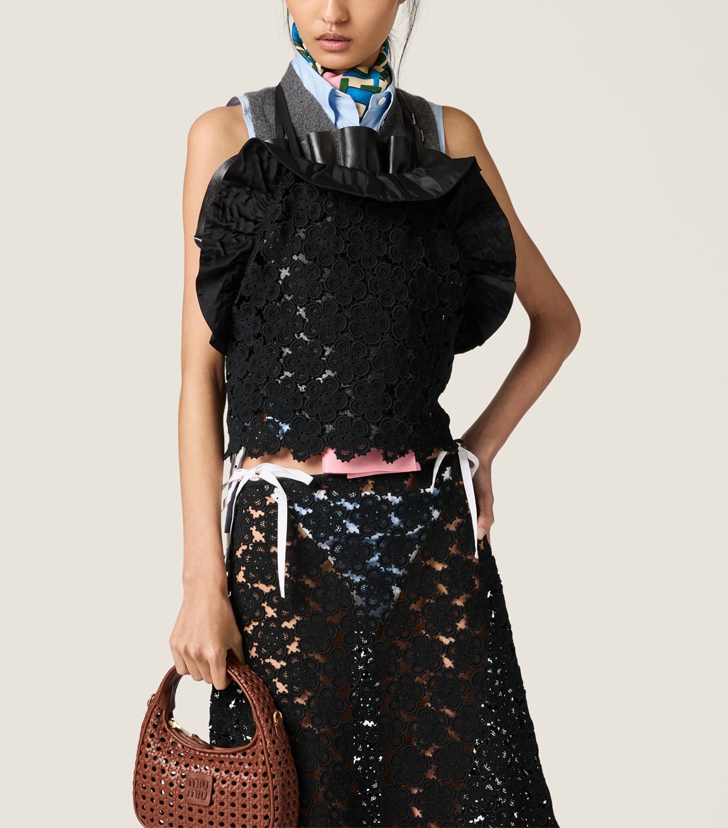 Cotton Macramé Pinafore Top F0002 Image 5