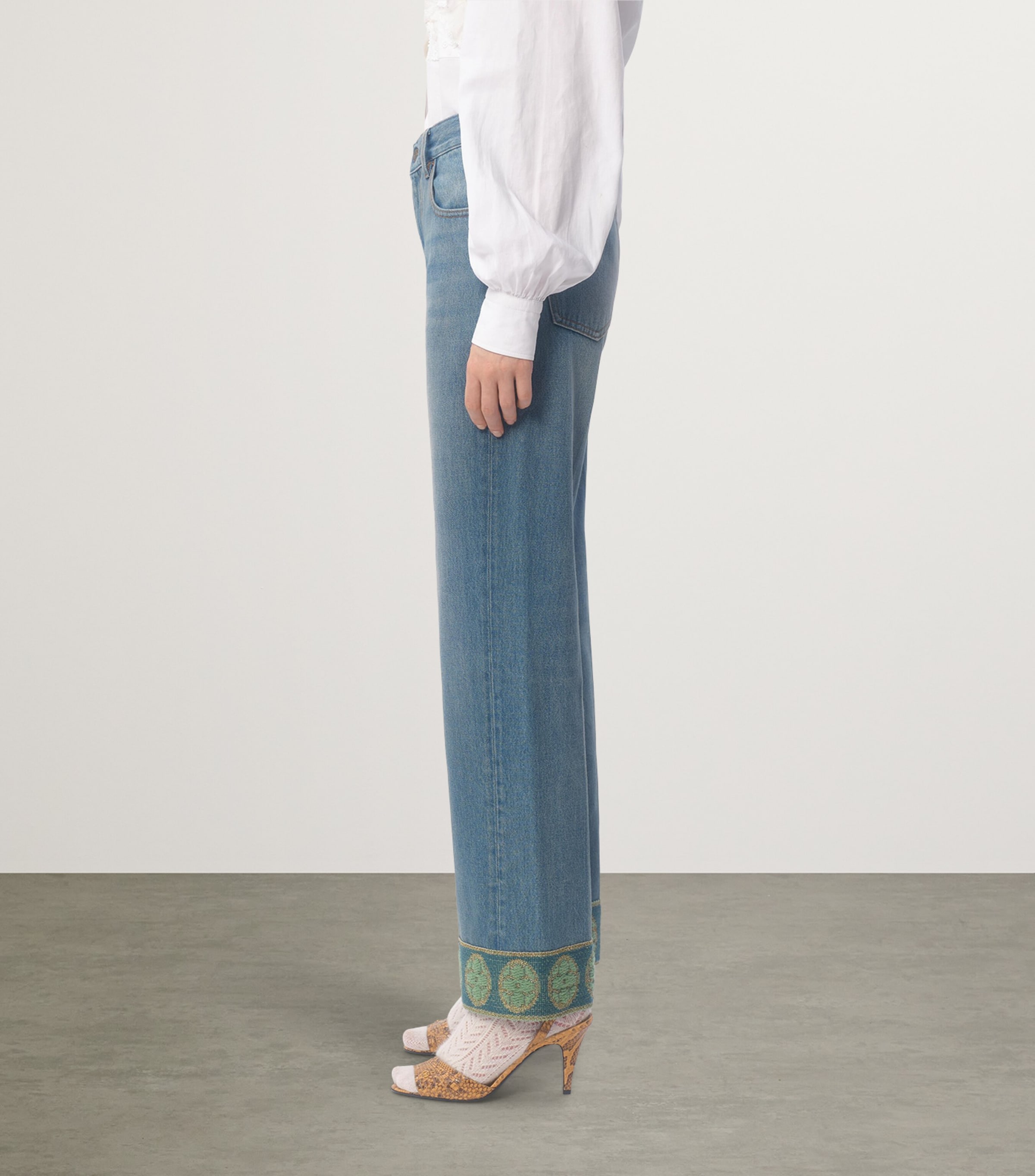 Valentino Straight Embroidered-Detail Jeans | Harrods US