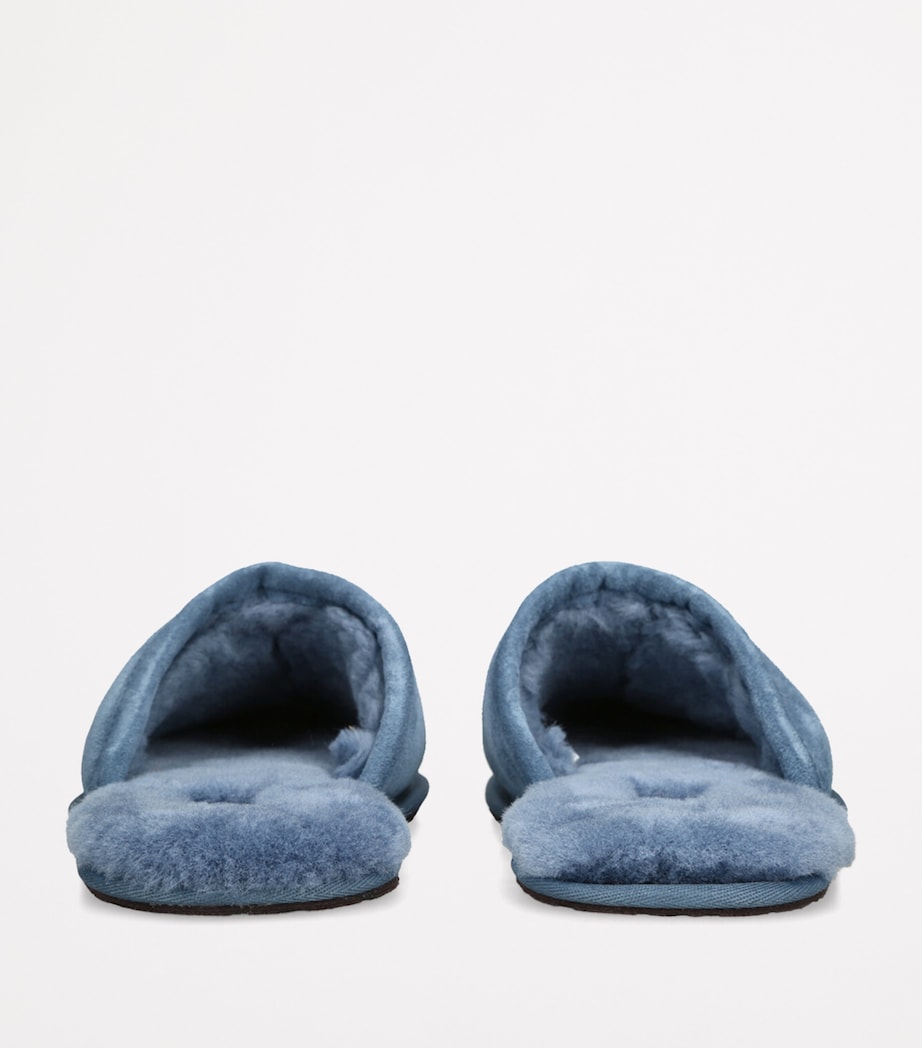 Suede Scuff Slippers BLUE Image 2