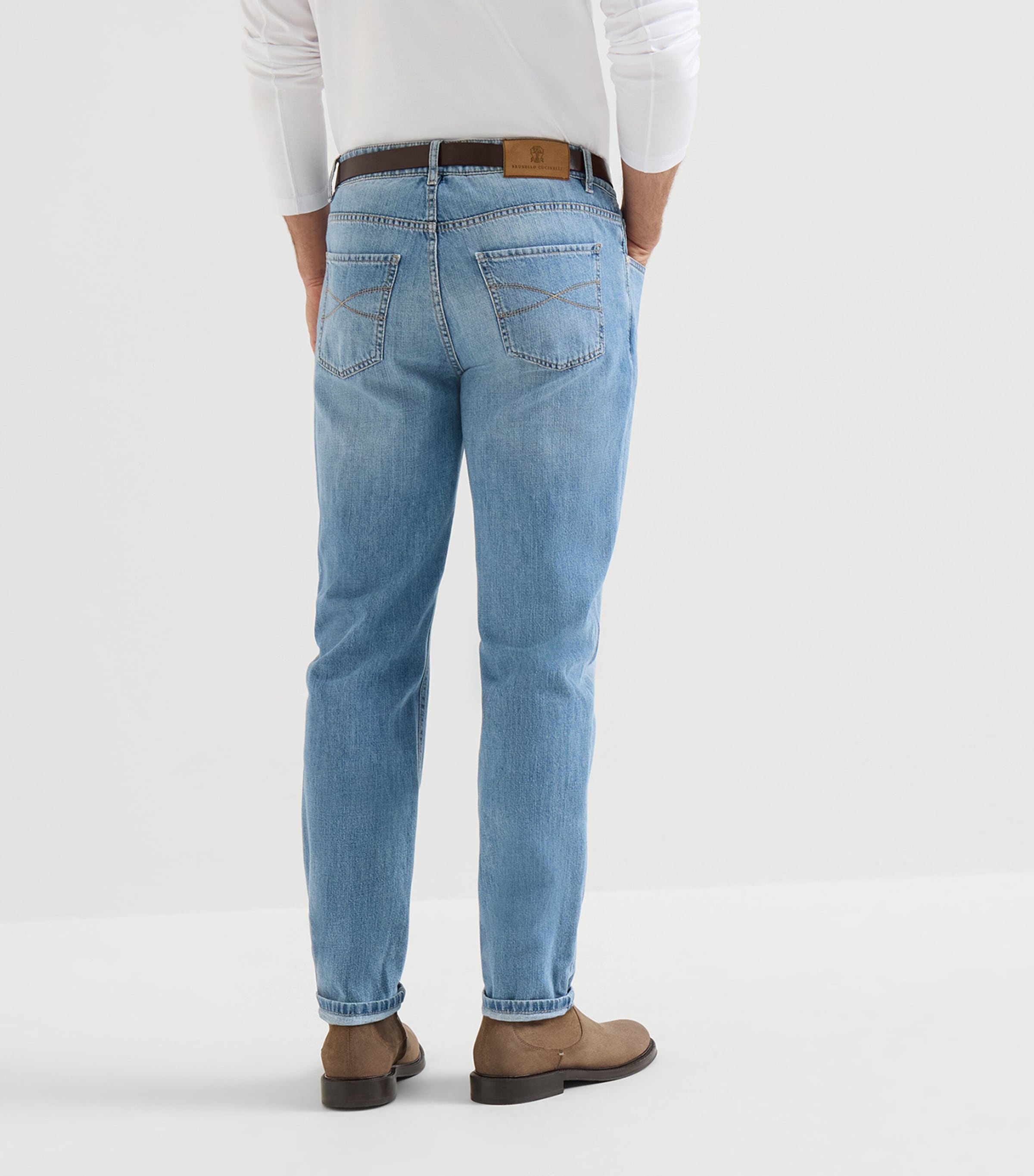 Brunello Cucinelli Mens Lightweight Straight Jeans Image 5