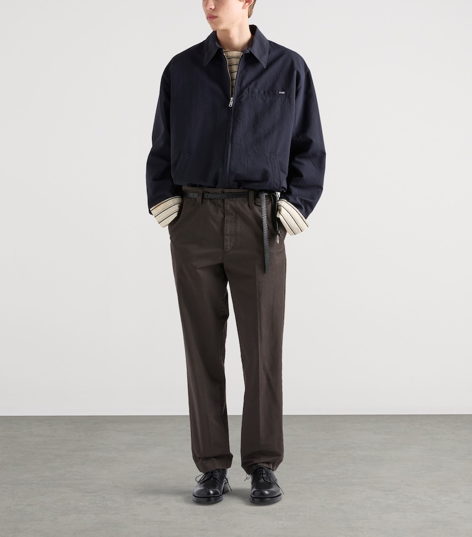Prada Mens Technical Shirt Jacket Blue Image 2