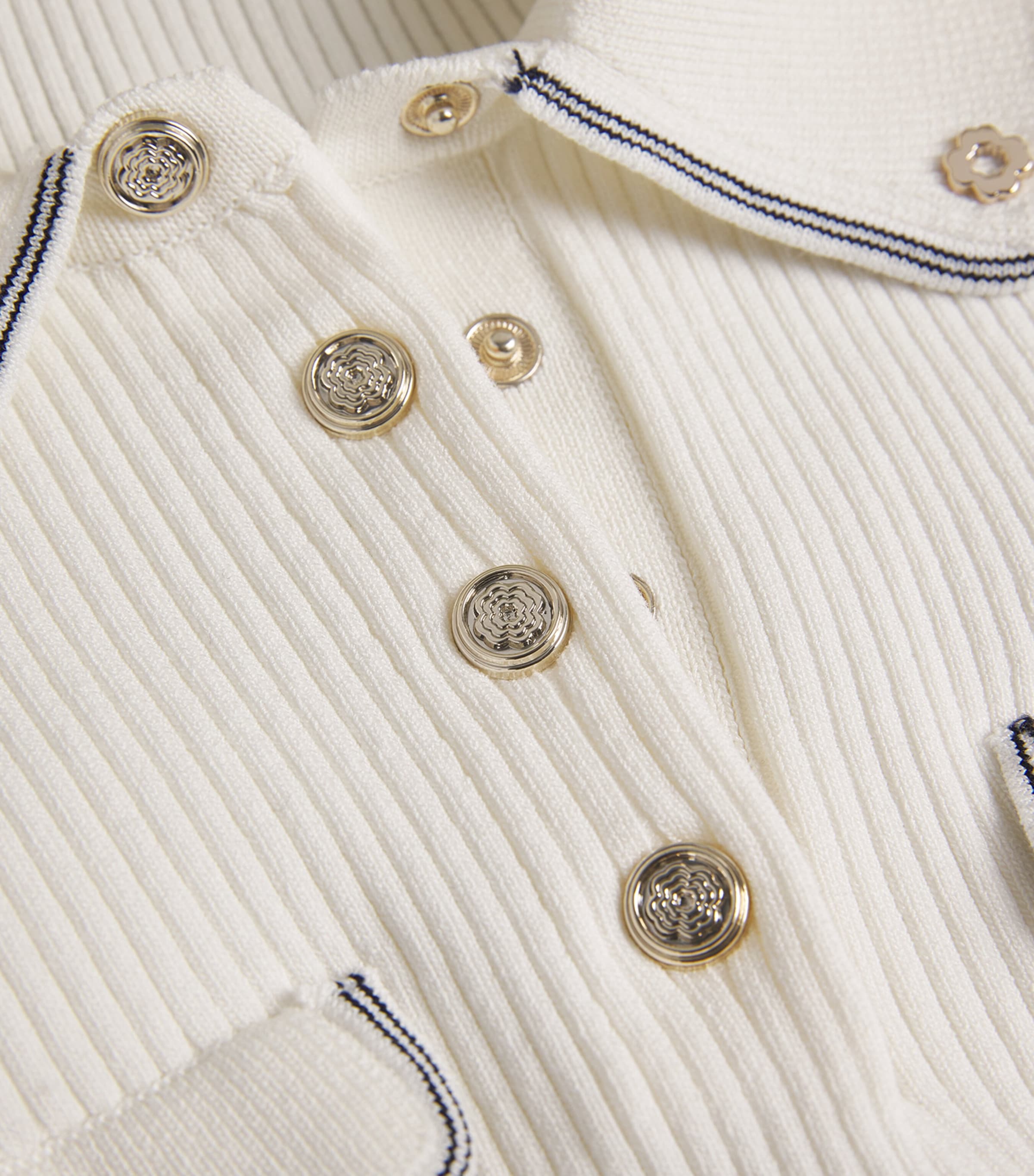 Ribbed Polo Shirt ECRU Image 5