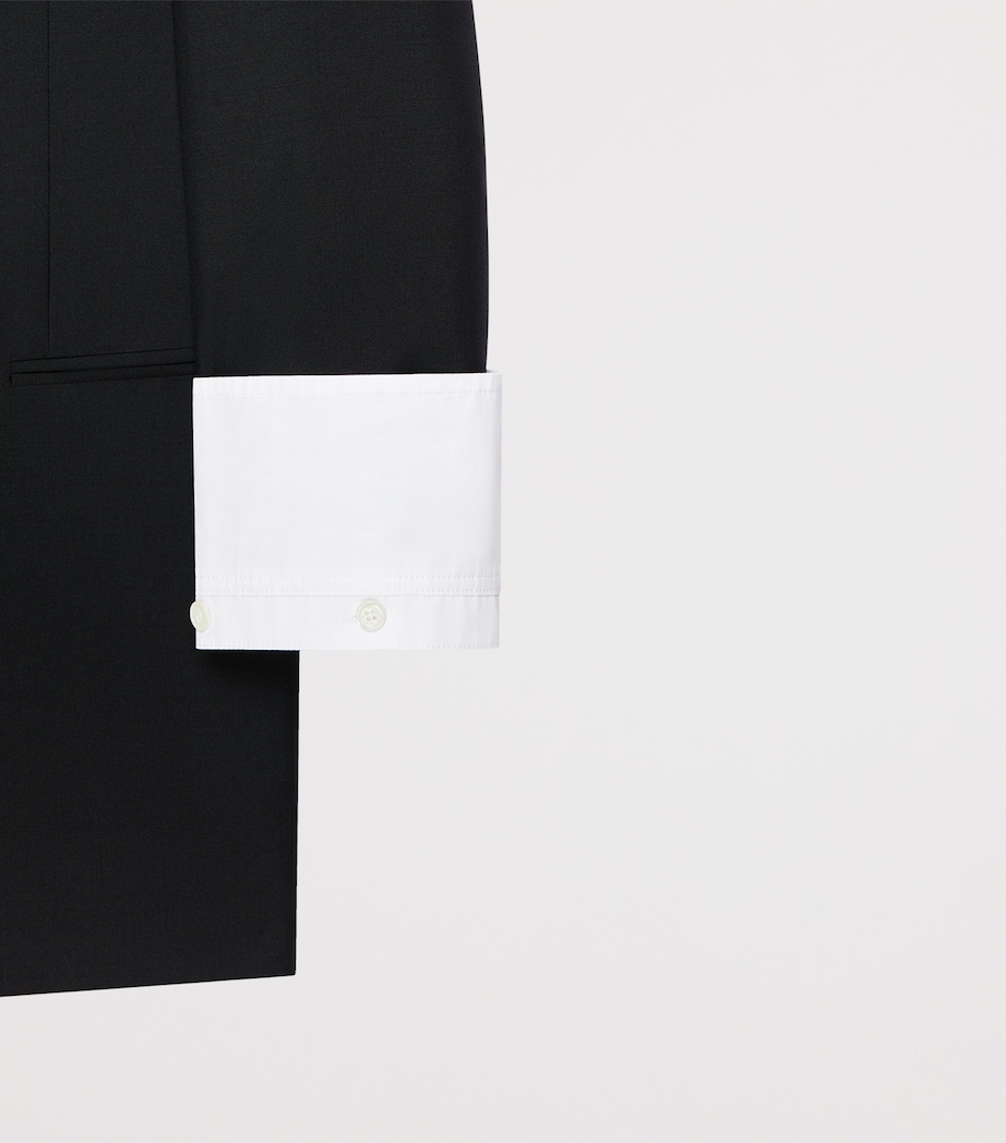 Givenchy Womens Wool-Mohair Slashed Double-Breasted Blazer Black Image 5