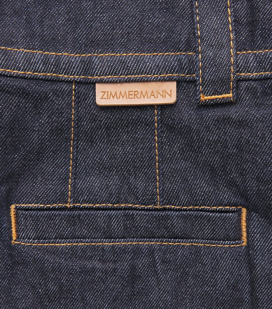 Zimmermann Womens Valiant Flared Jeans Onyx Blue Image 6