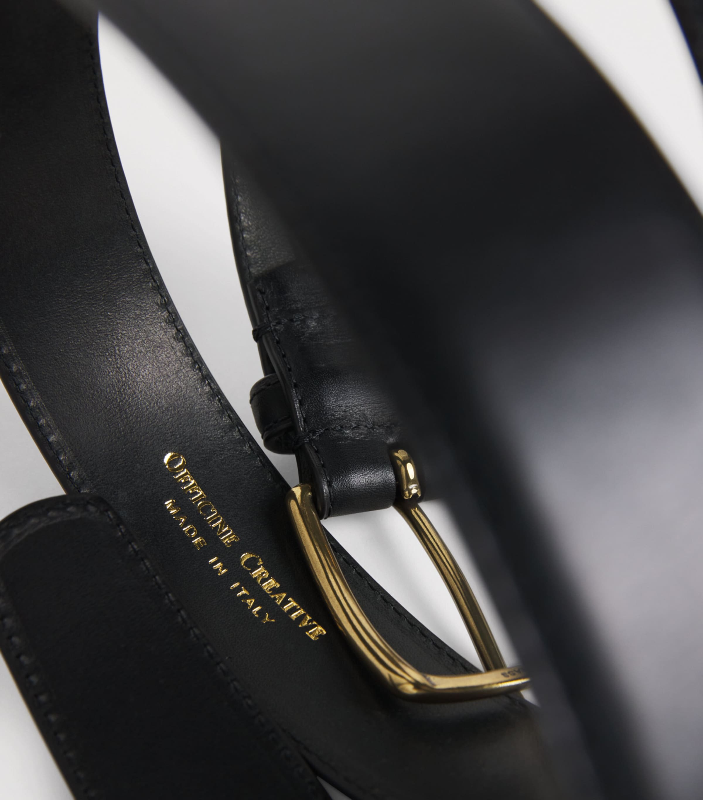 Officine Creative Leather Belt Nero Image 4