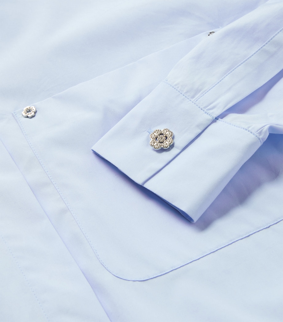 Cotton Long Poplin Shirt LIGHT BLUE Image 2