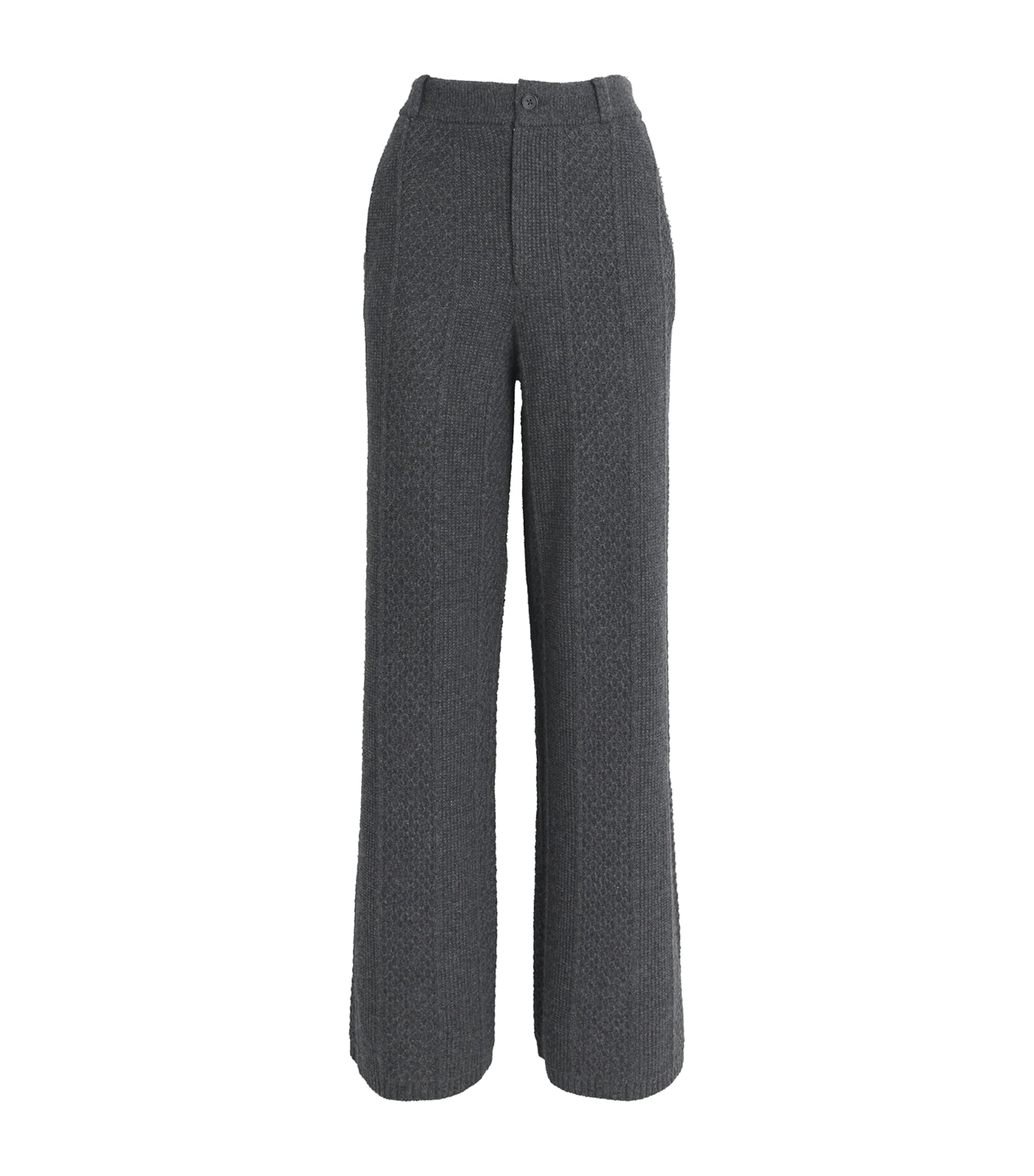 Wool-Cashmere Tailored Trousers CHARCOAL Image 1