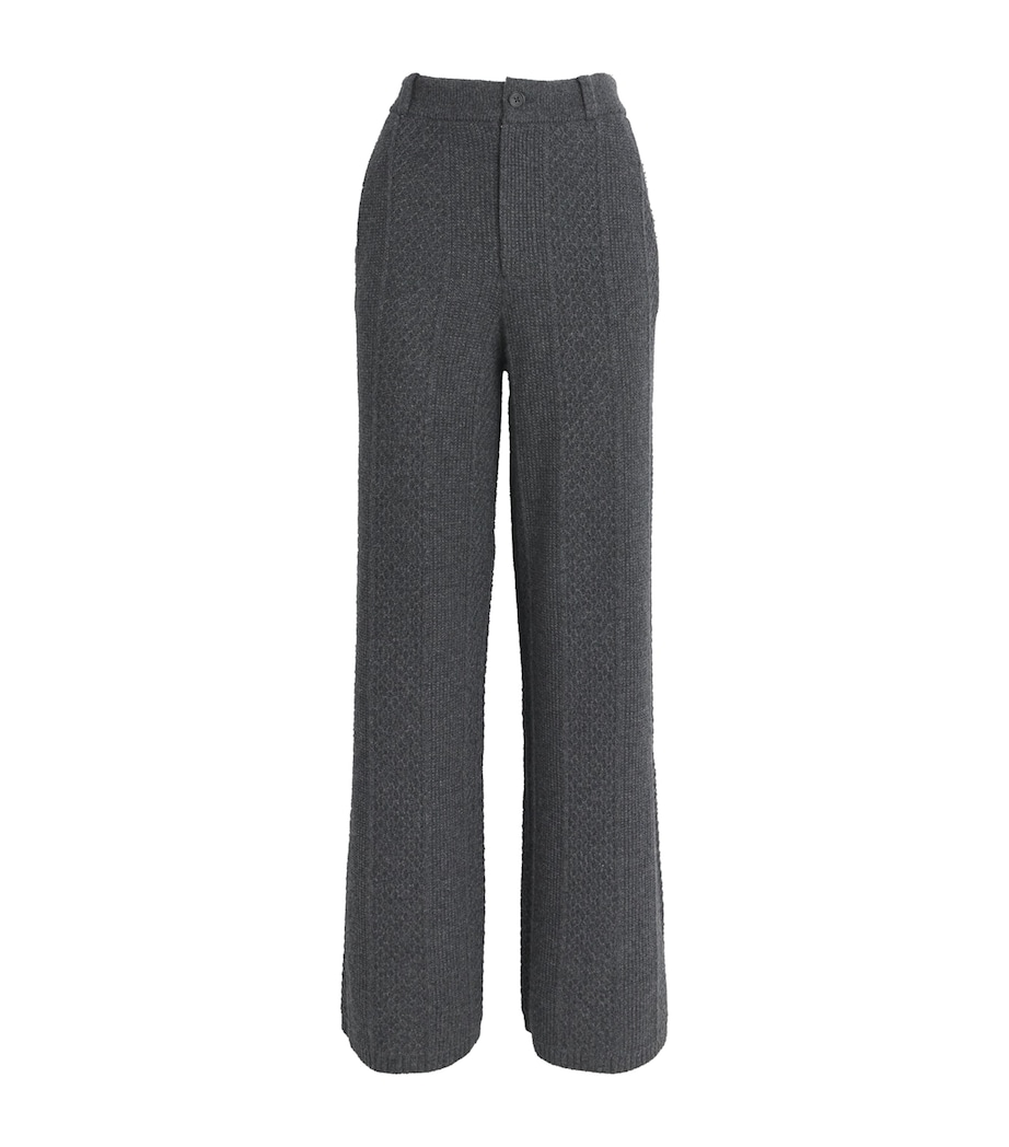 Wool-Cashmere Tailored Trousers CHARCOAL Image 1