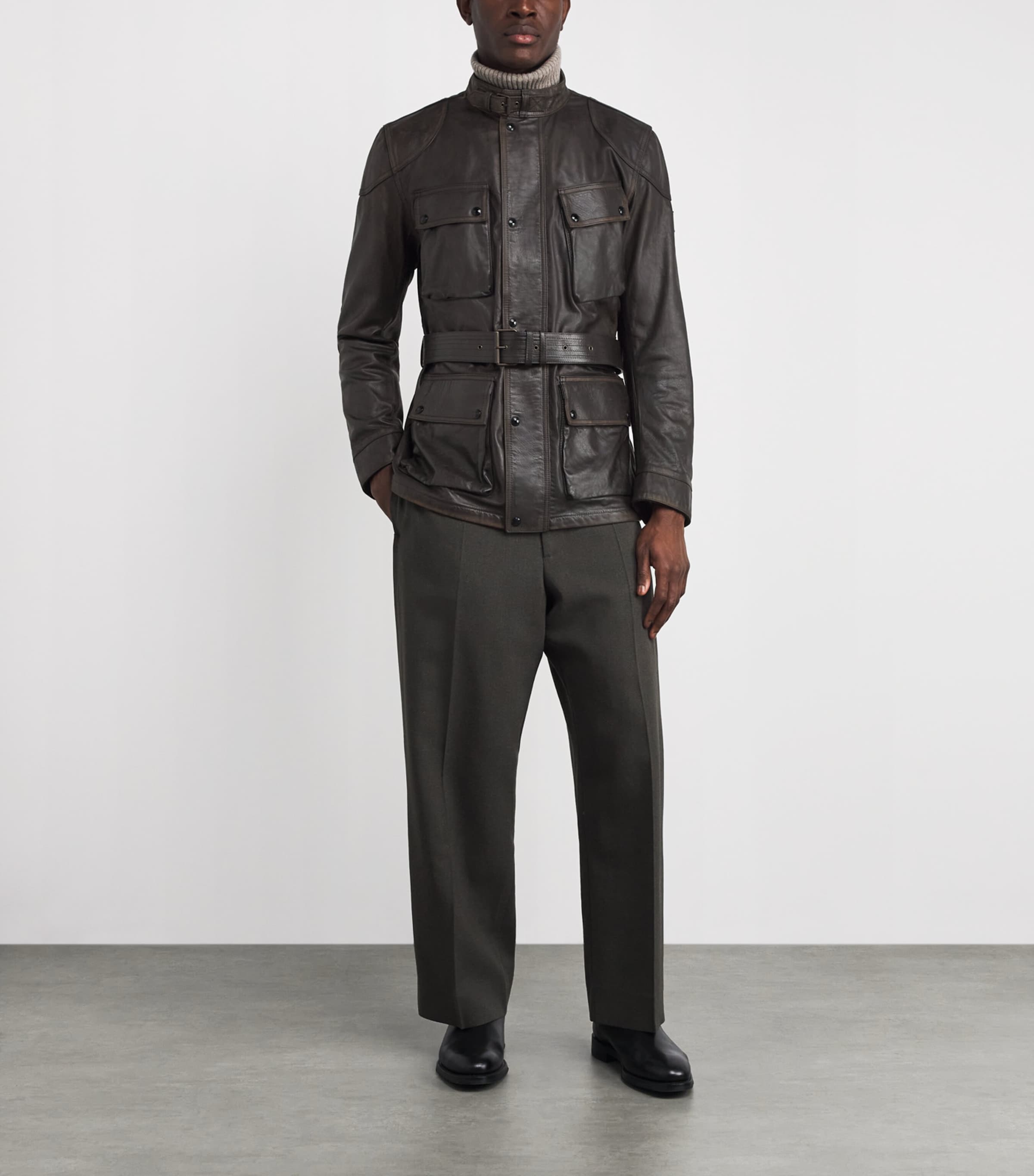 Legacy Trialmaster Panther Leather Jacket DKERTDARK EARTH Image 2