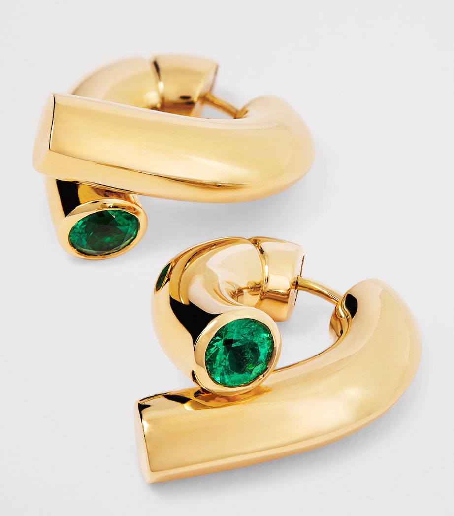 Yellow Gold and Emerald Oera Earrings YELLOW GOLD Image 6