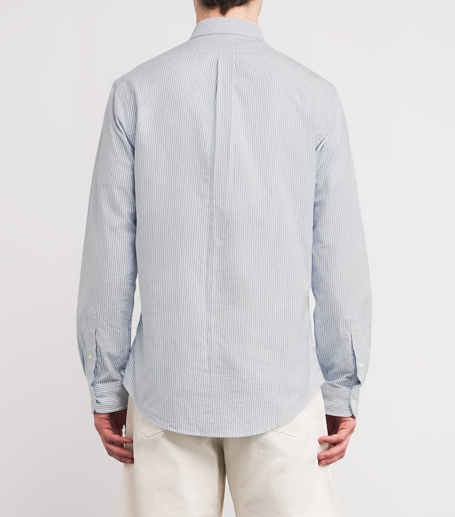 Cotton Striped Oxford Shirt BLUE WHITE STRIPE Image 4