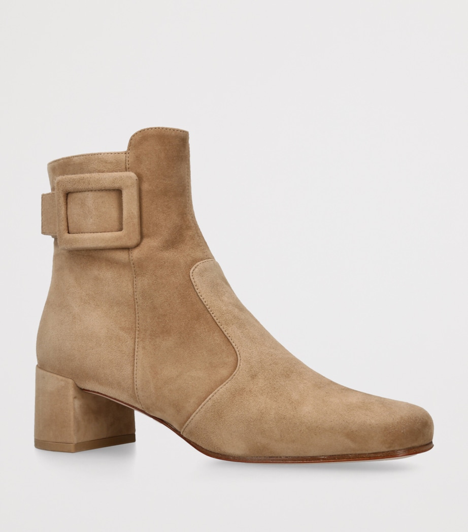Suede Très Vivier Ankle Boots 45 TAN Image 3