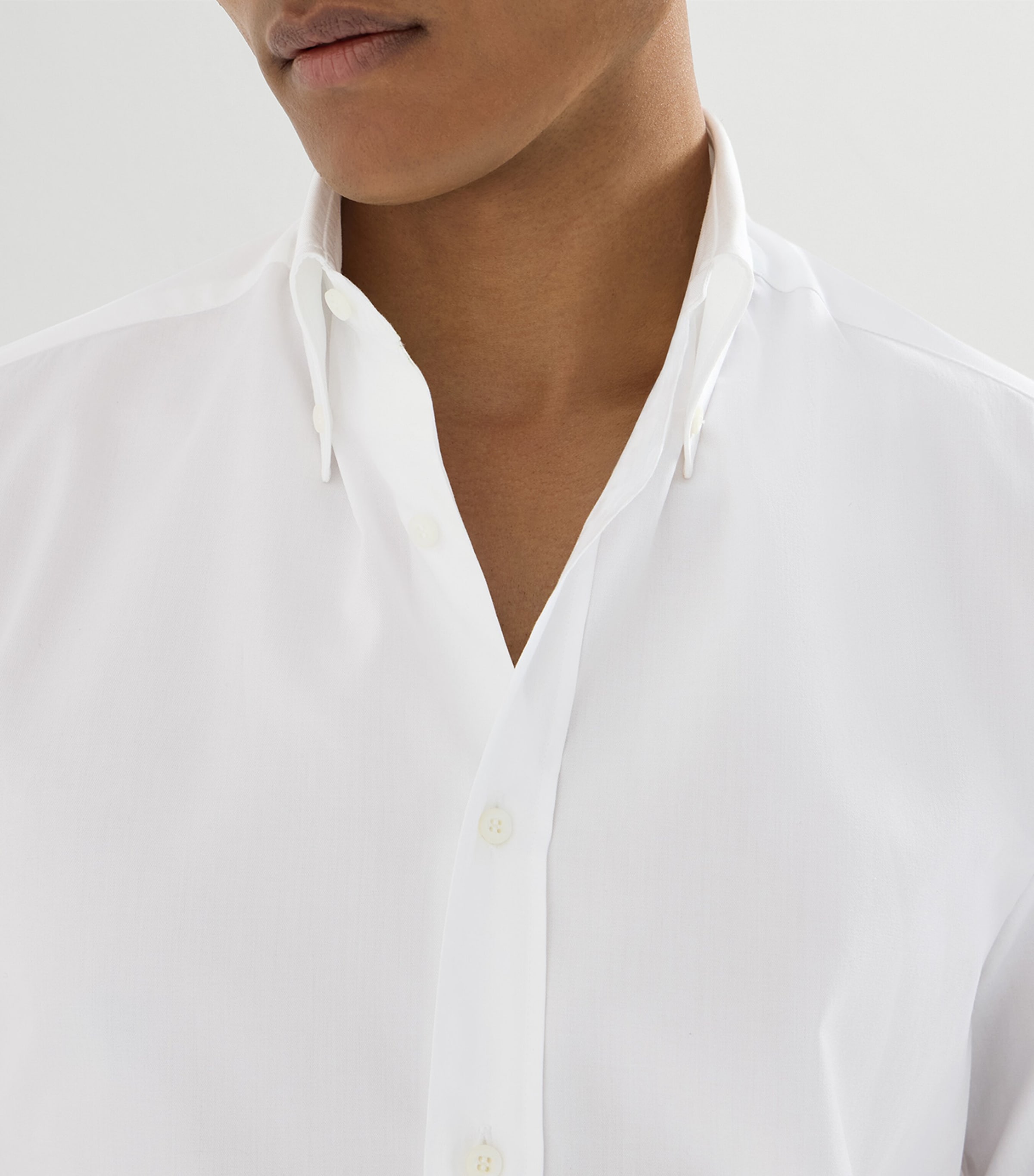 Brunello Cucinelli Mens Cotton Twill Shirt Image 4