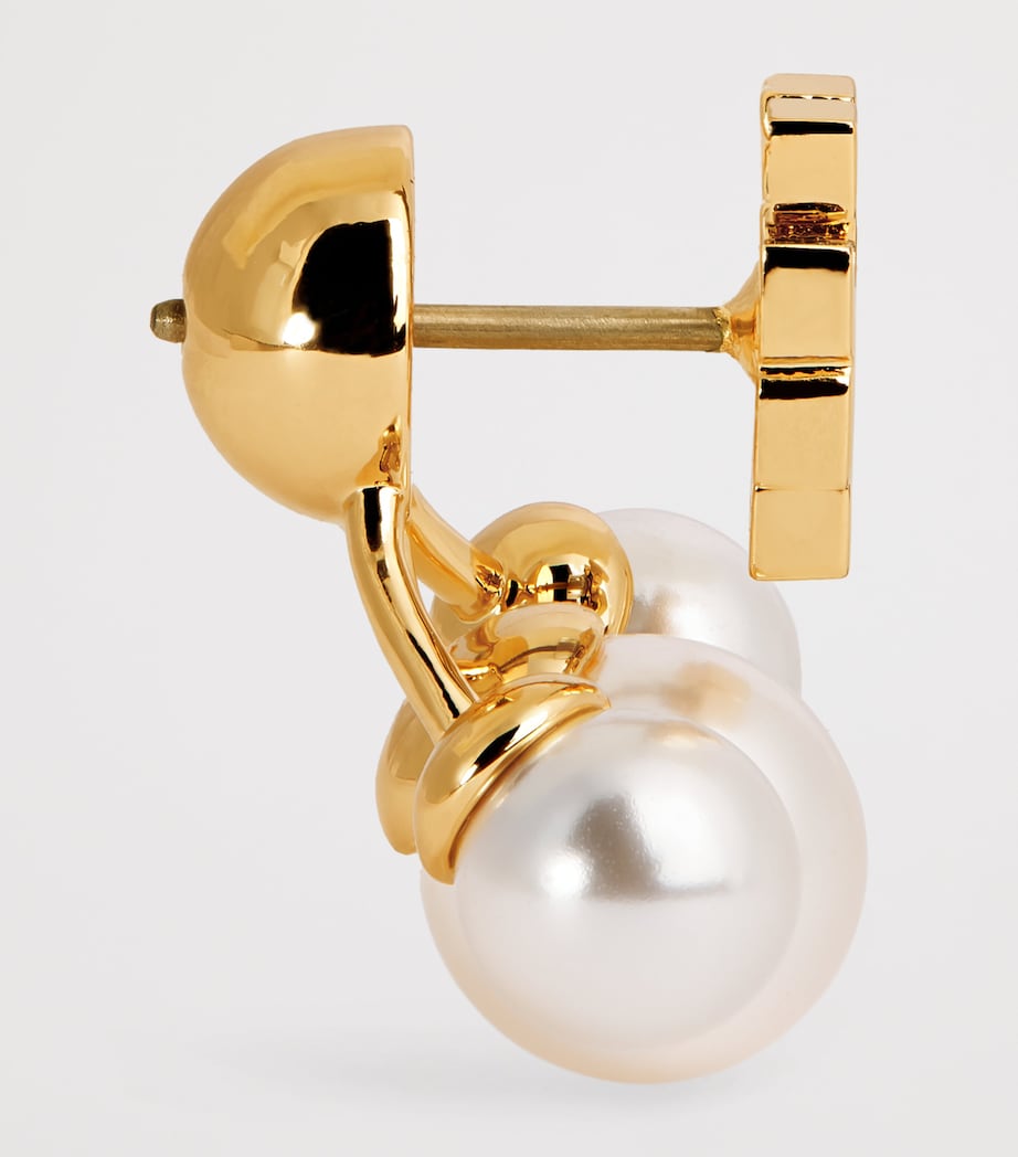 Faux-Pearl Kira Earrings TORY GOLD / CREAM Image 4