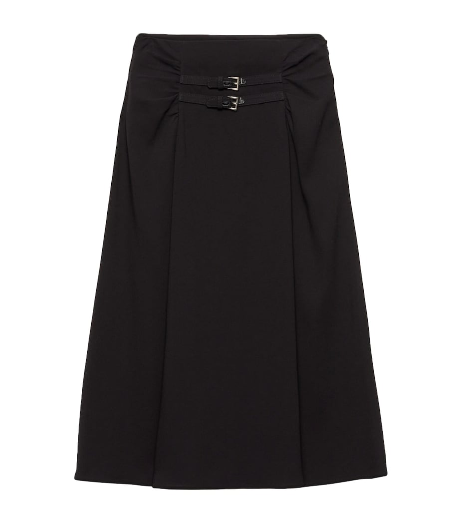 Buckle-Detail Midi Skirt F0002 Image 1