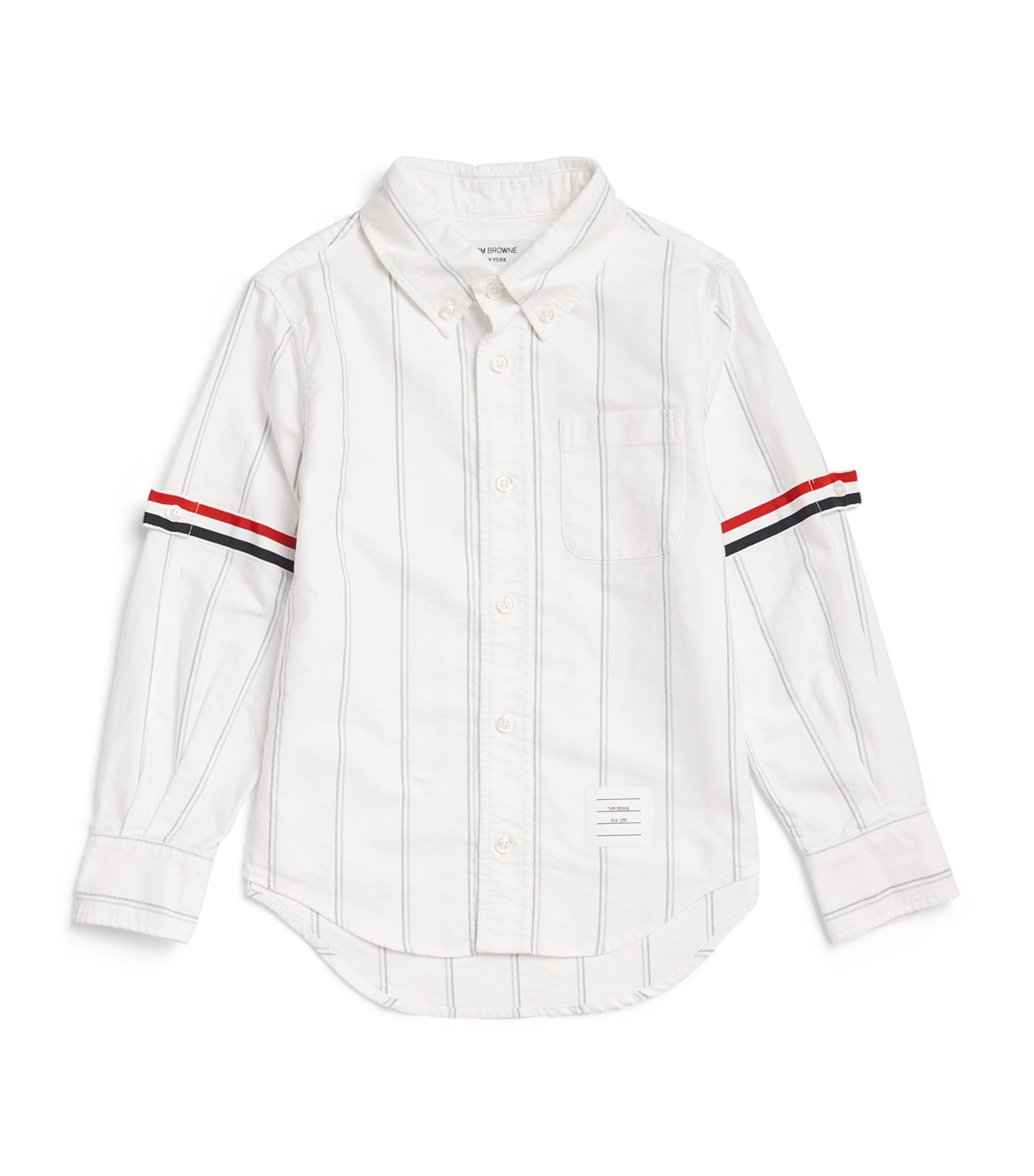 Shop Thom Browne Cotton Striped Shirt In White