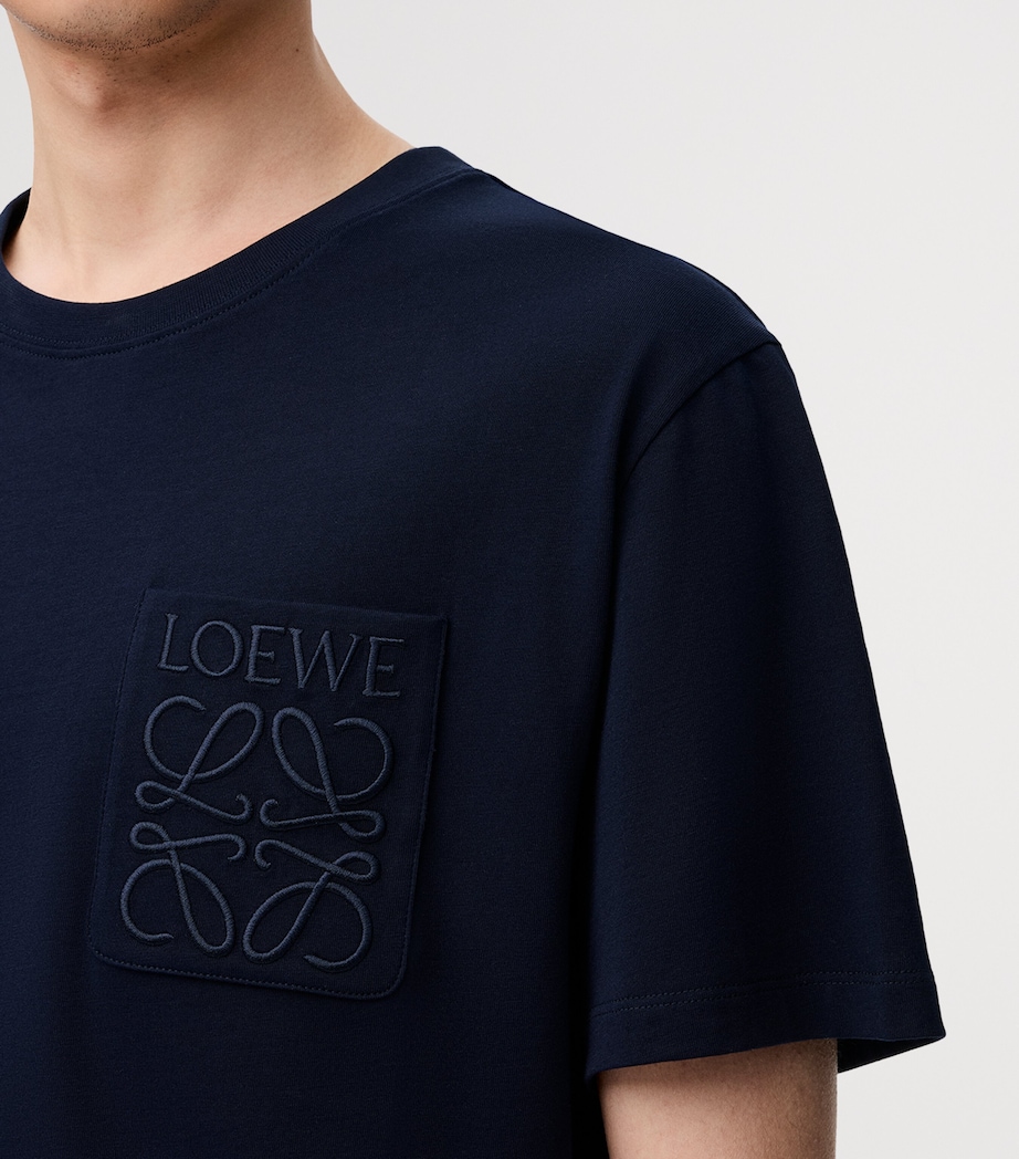 Cotton Anagram T-Shirt DARK NAVY Image 5