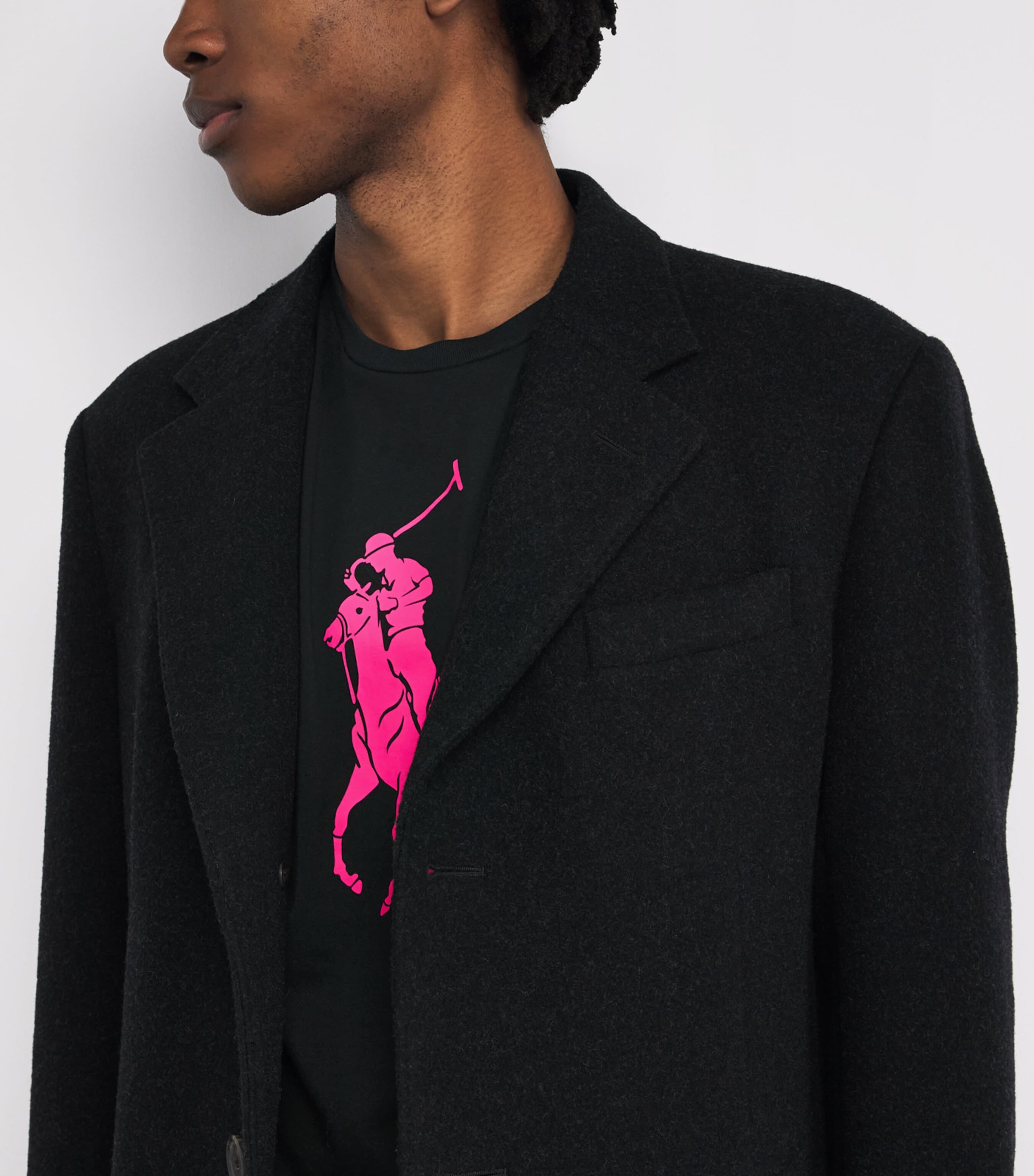 x Pink Pony T-Shirt POLO BLACK Image 6