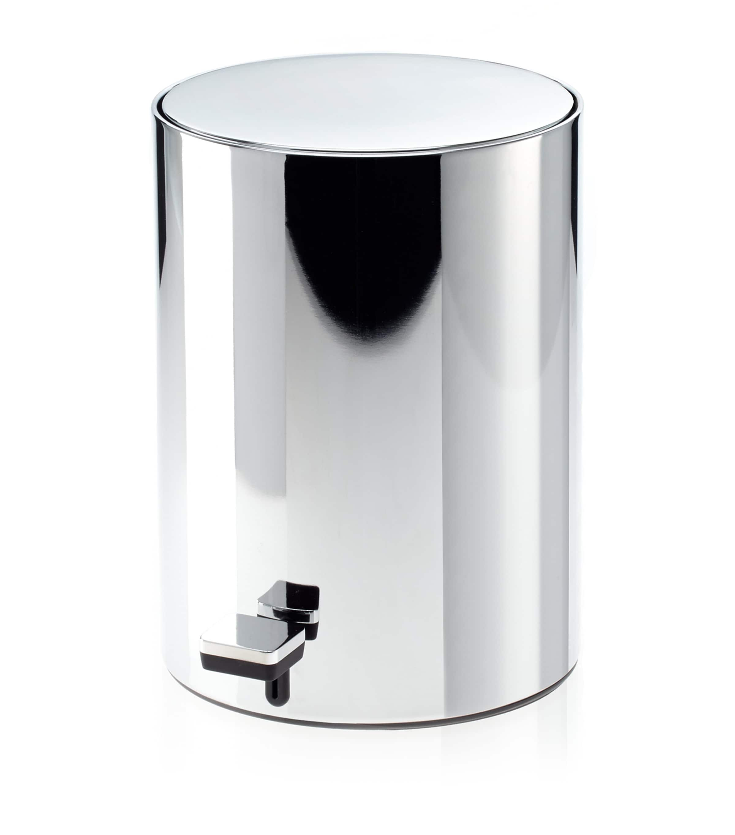 Decor Walther Stainless Steel Round Bathroom Pedal Bin In Metallic