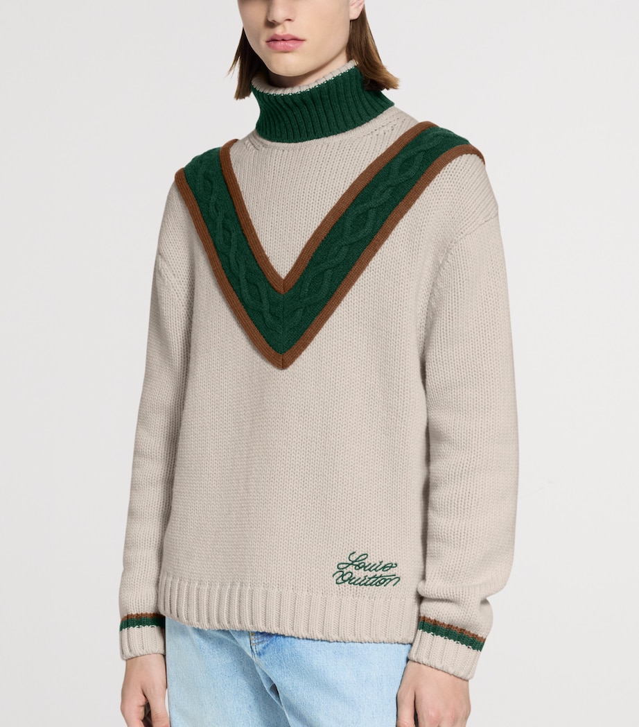 Wool Cable-Knit Sweater LIGHT BEIGE Image 2