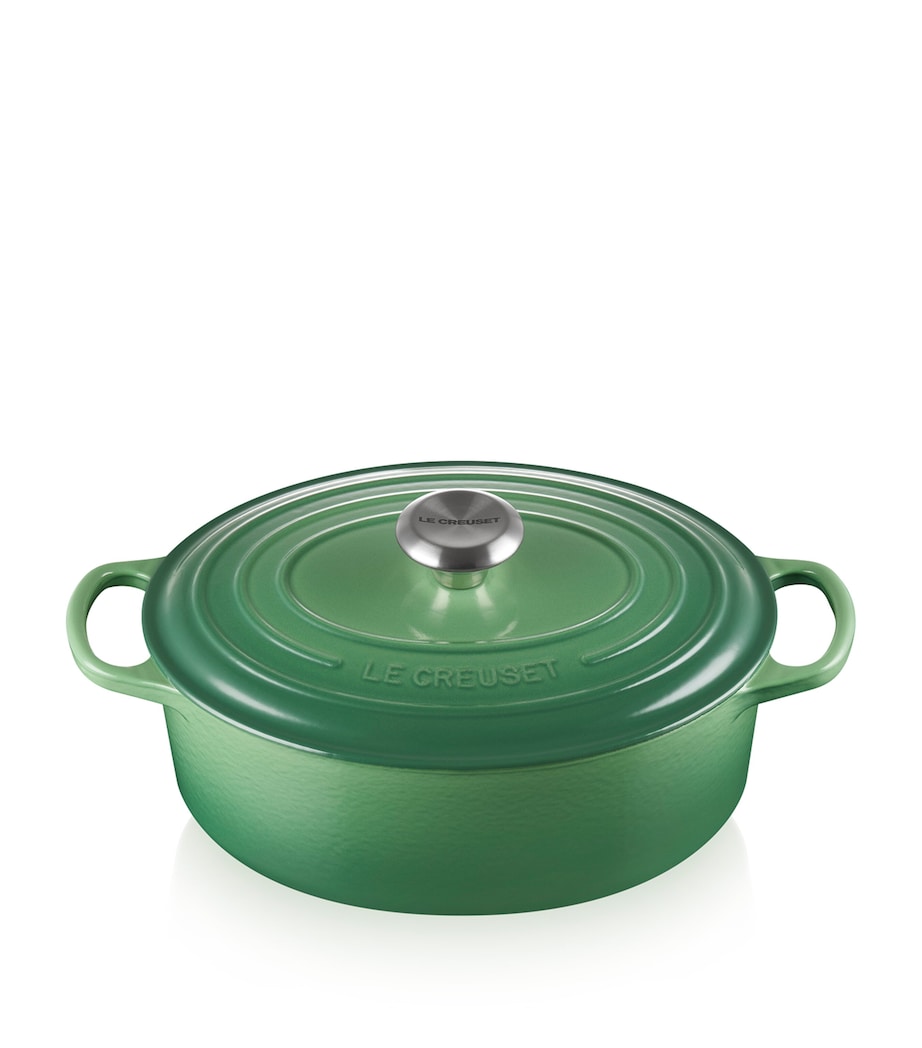 Le Creuset Cast Iron Oval Casserole Dish (27cm) Bamboo Green Image 1