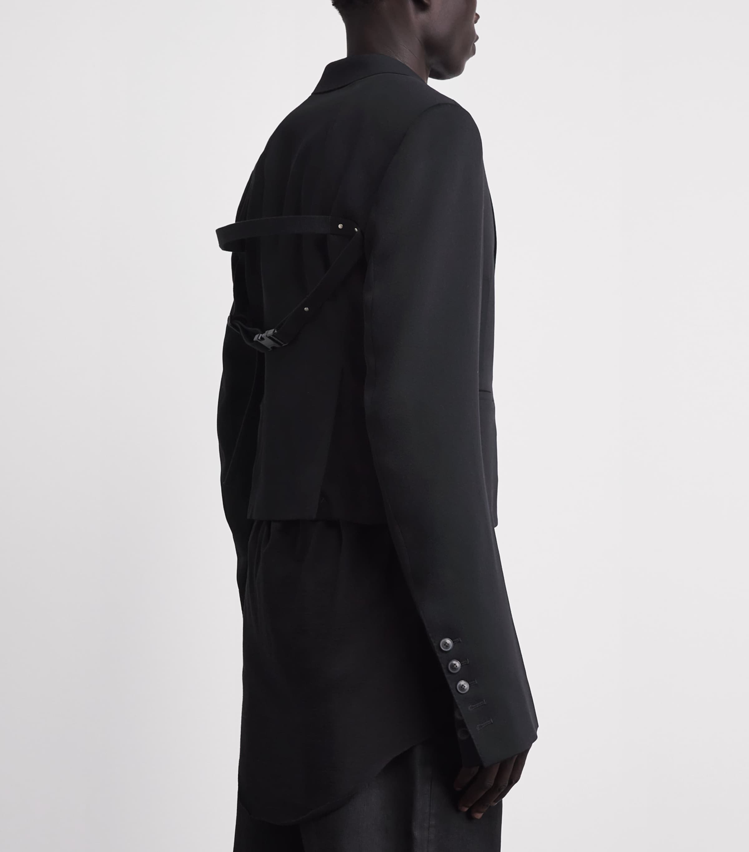 Rick Owens Mens Virgin Wool Alice Blazer Black Image 5