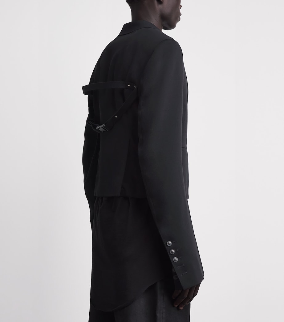 Rick Owens Mens Virgin Wool Alice Blazer Black Image 5