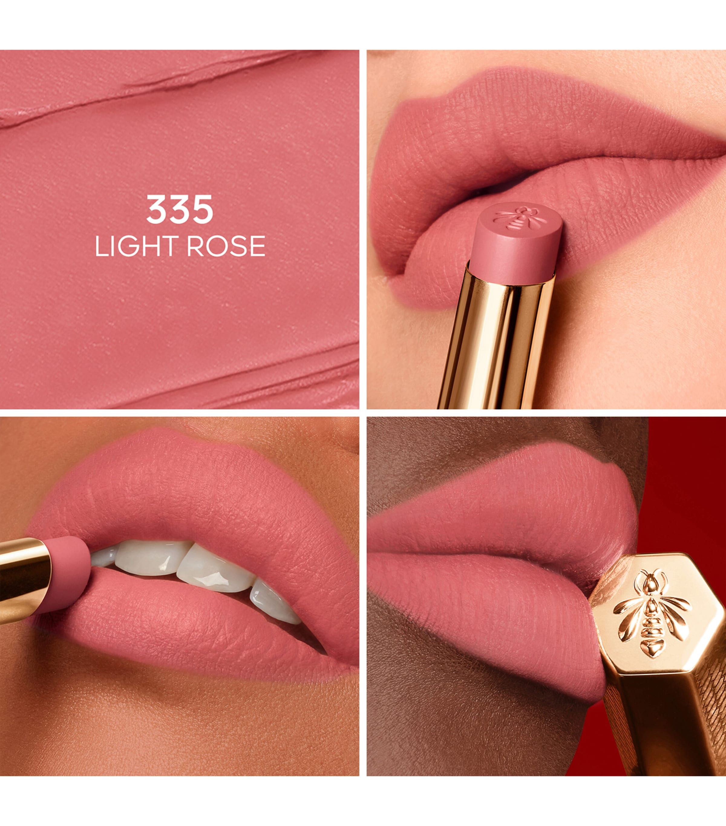 Guerlain KissKiss Honey-Infused Intense Lipstick Light Rose Image 2