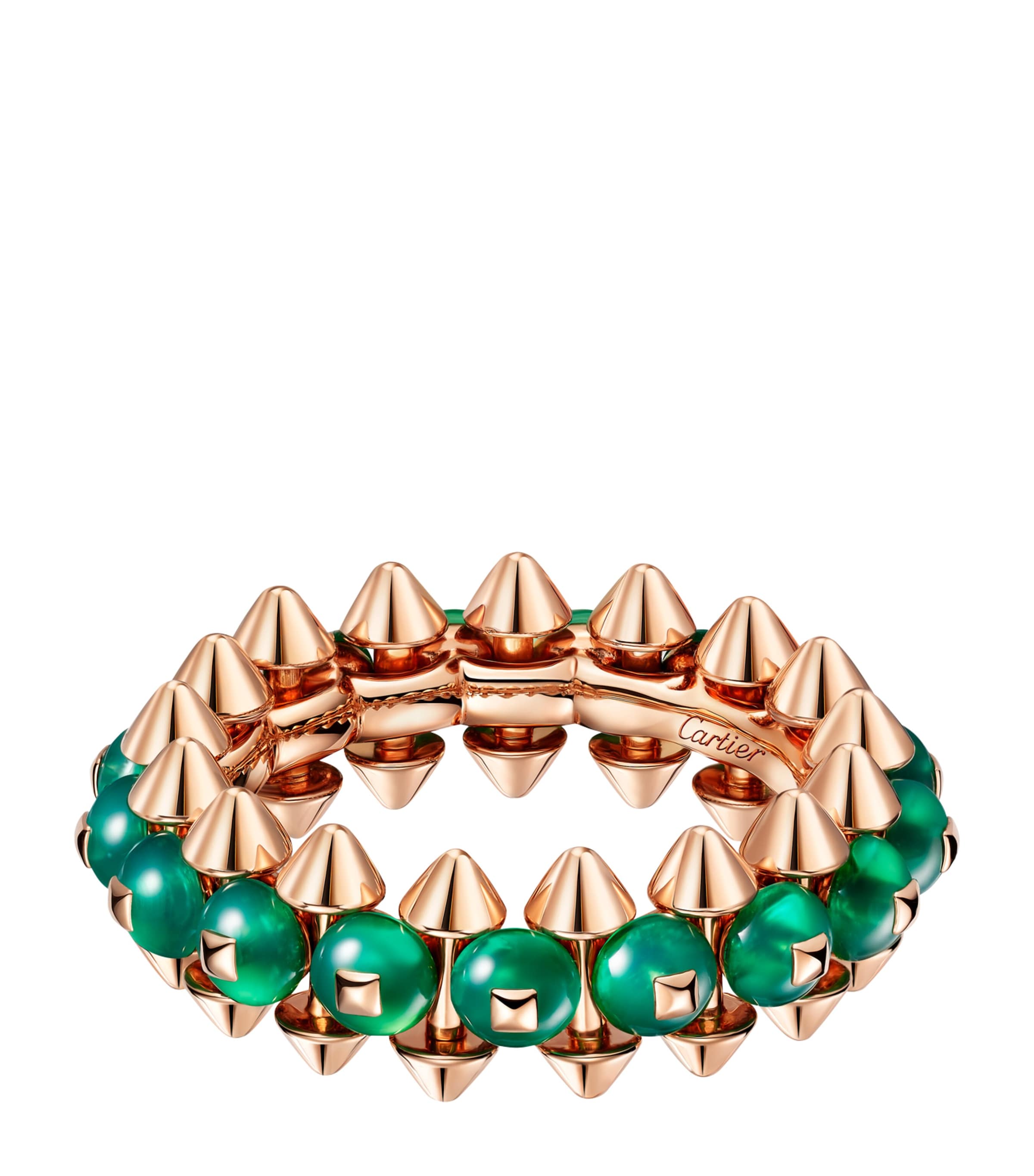 Cartier Rose Gold and Green Agate Clash de Cartier Ring Rose Gold Image 1