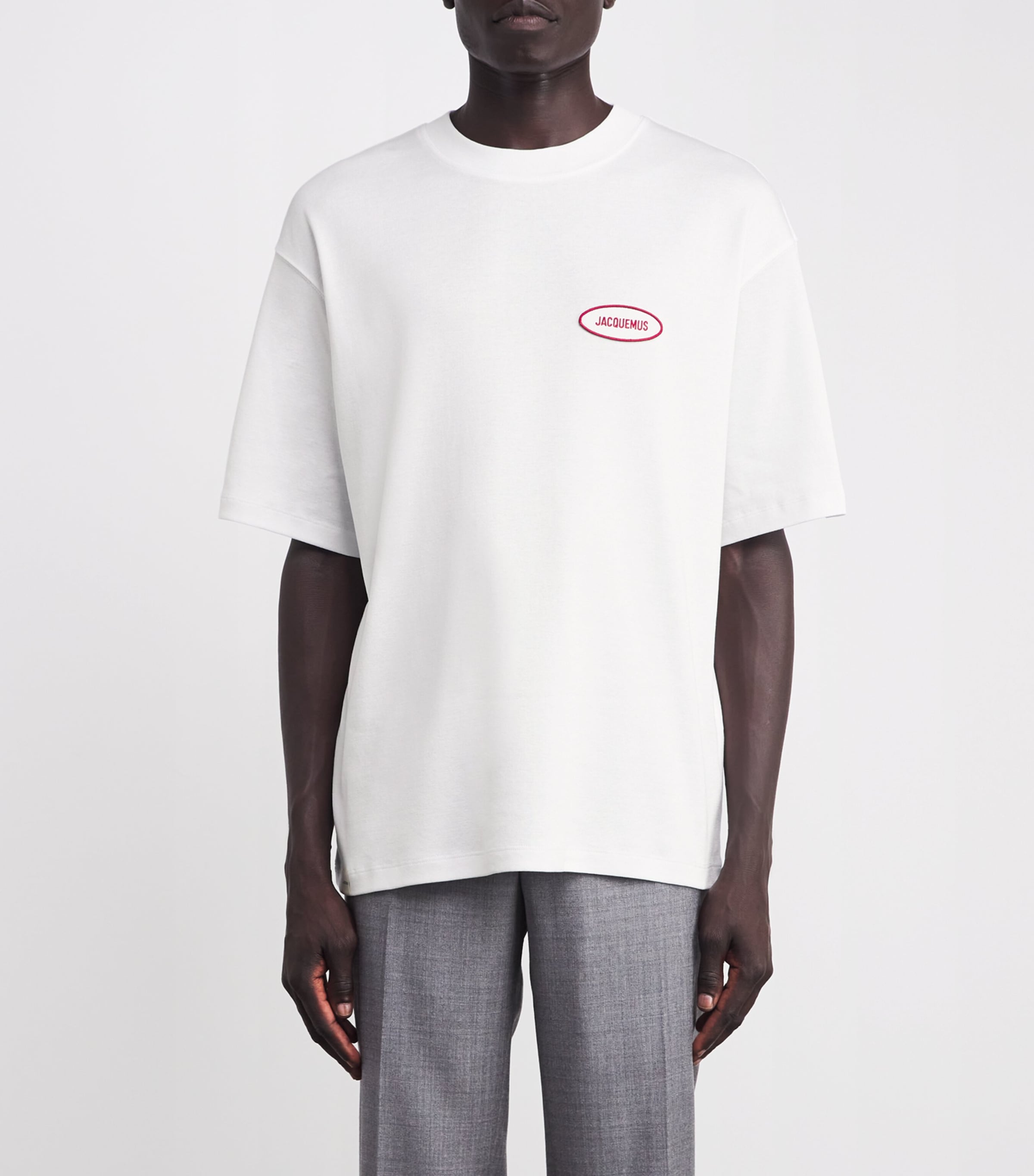 Jacquemus White Cotton Logo Patch T-Shirt | Harrods US