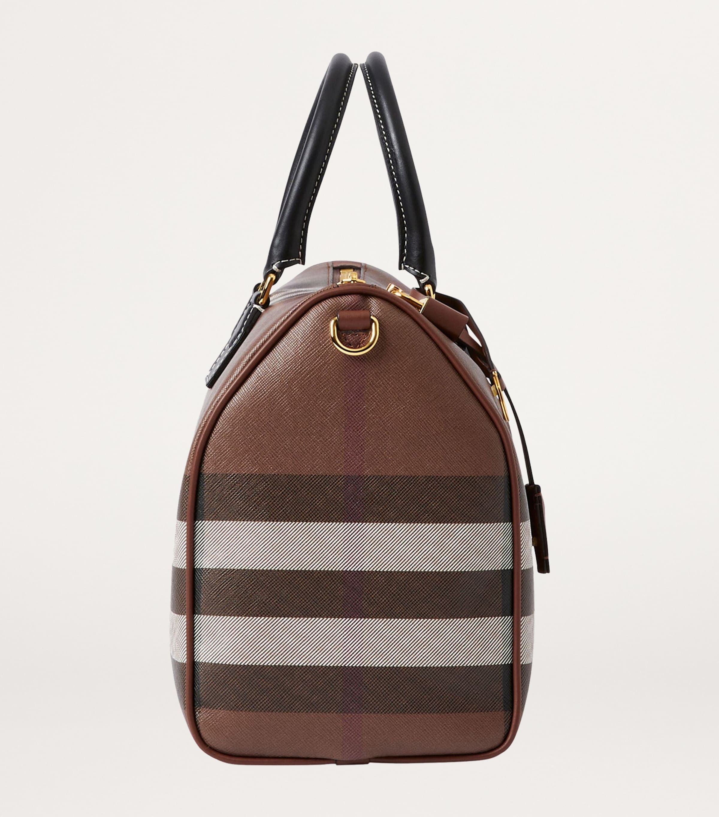 Medium Check Holdall DARK BIRCH BROWN CHK Image 2
