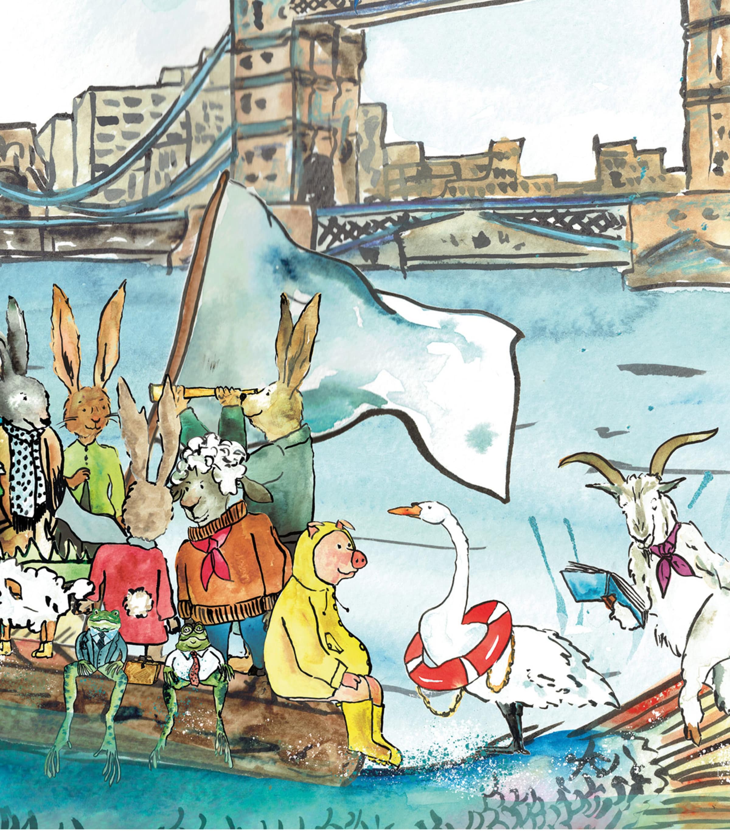 Thames Kipper Print (42cm x 59cm) MULTI Image 3