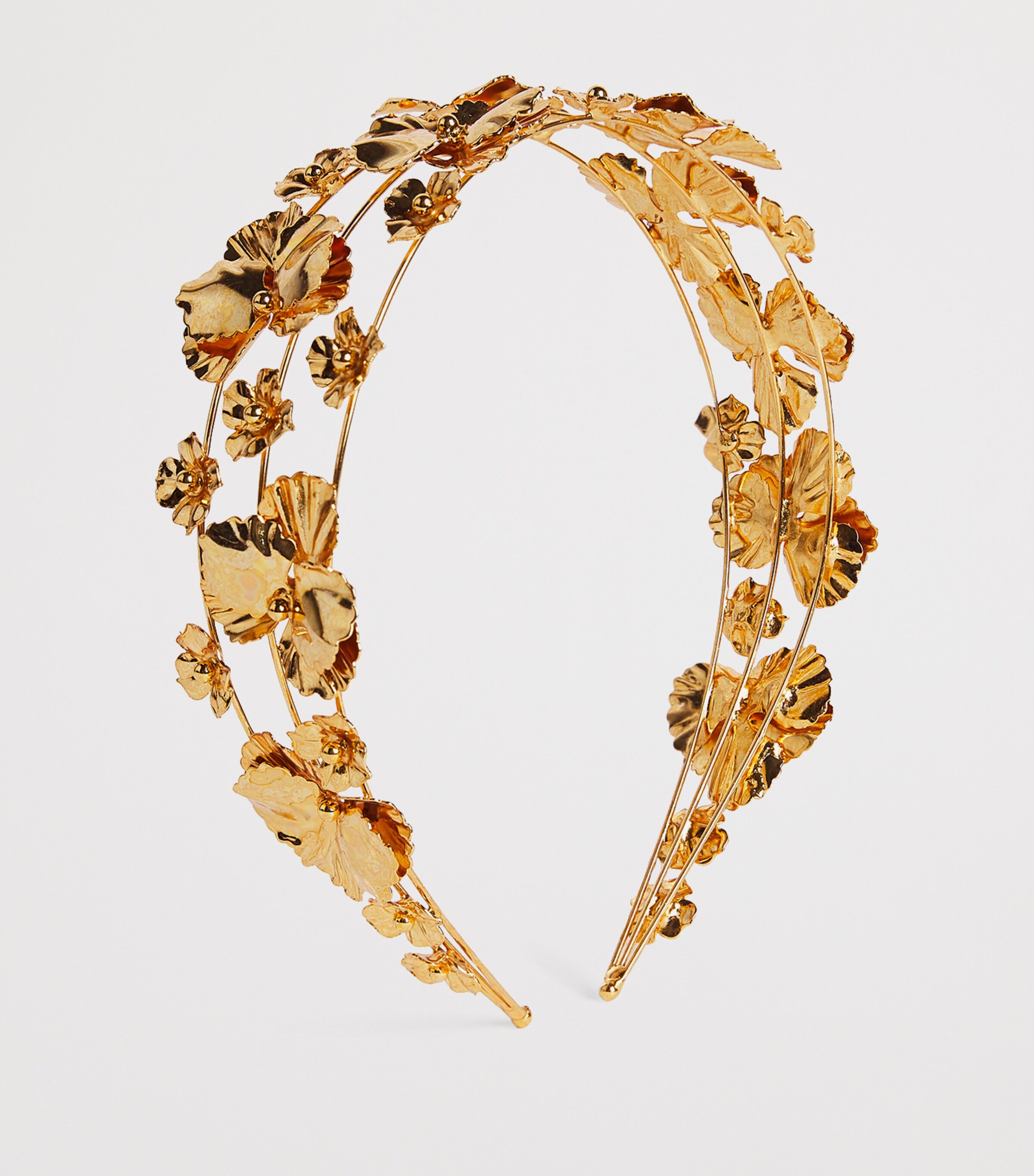 Jennifer Behr Gold Sariyah Floral-Embellished Headband  display picture 1