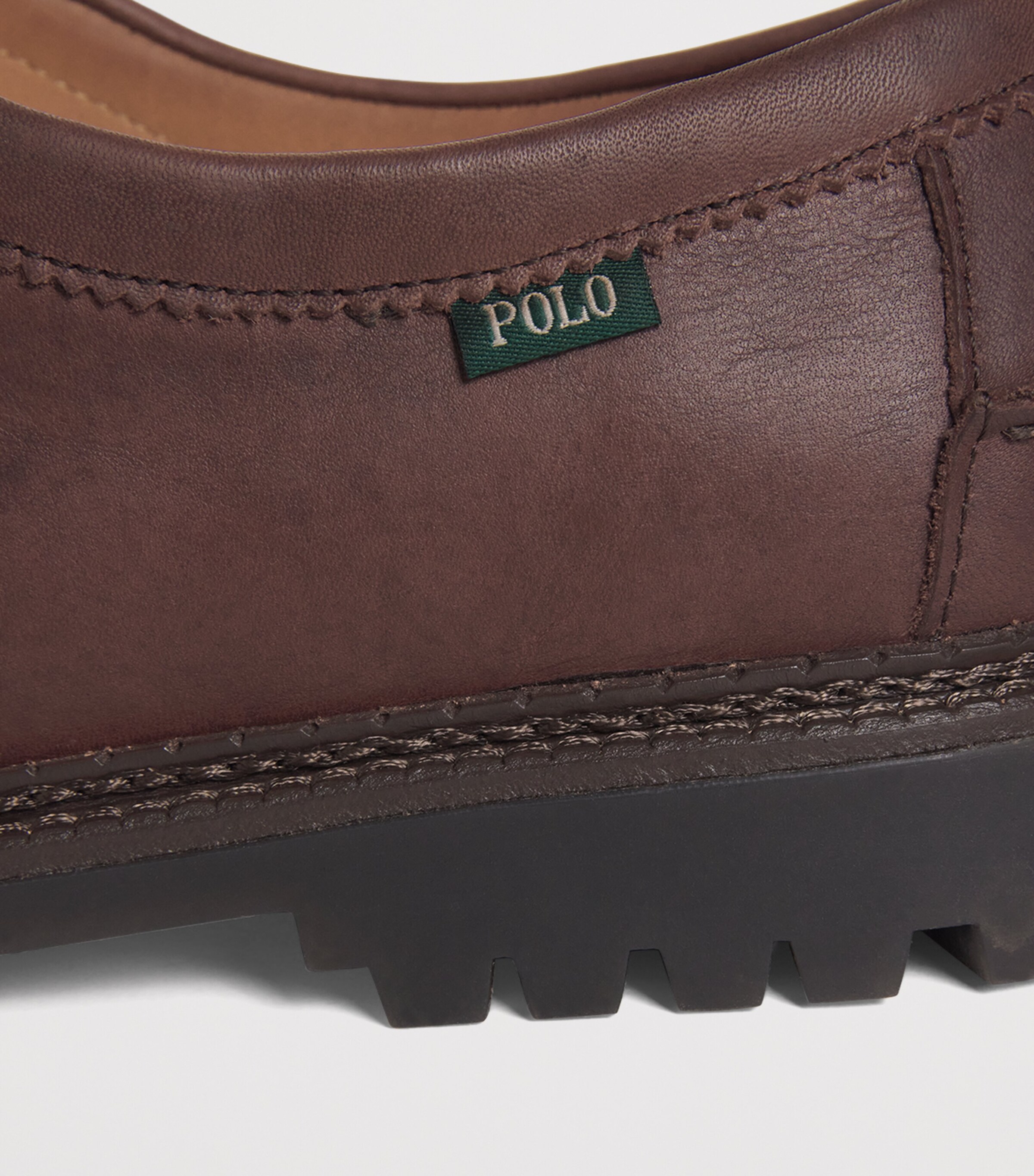 Oiled Leather Moc-Toe Jett Shoes 002 DARK BROWN Image 6