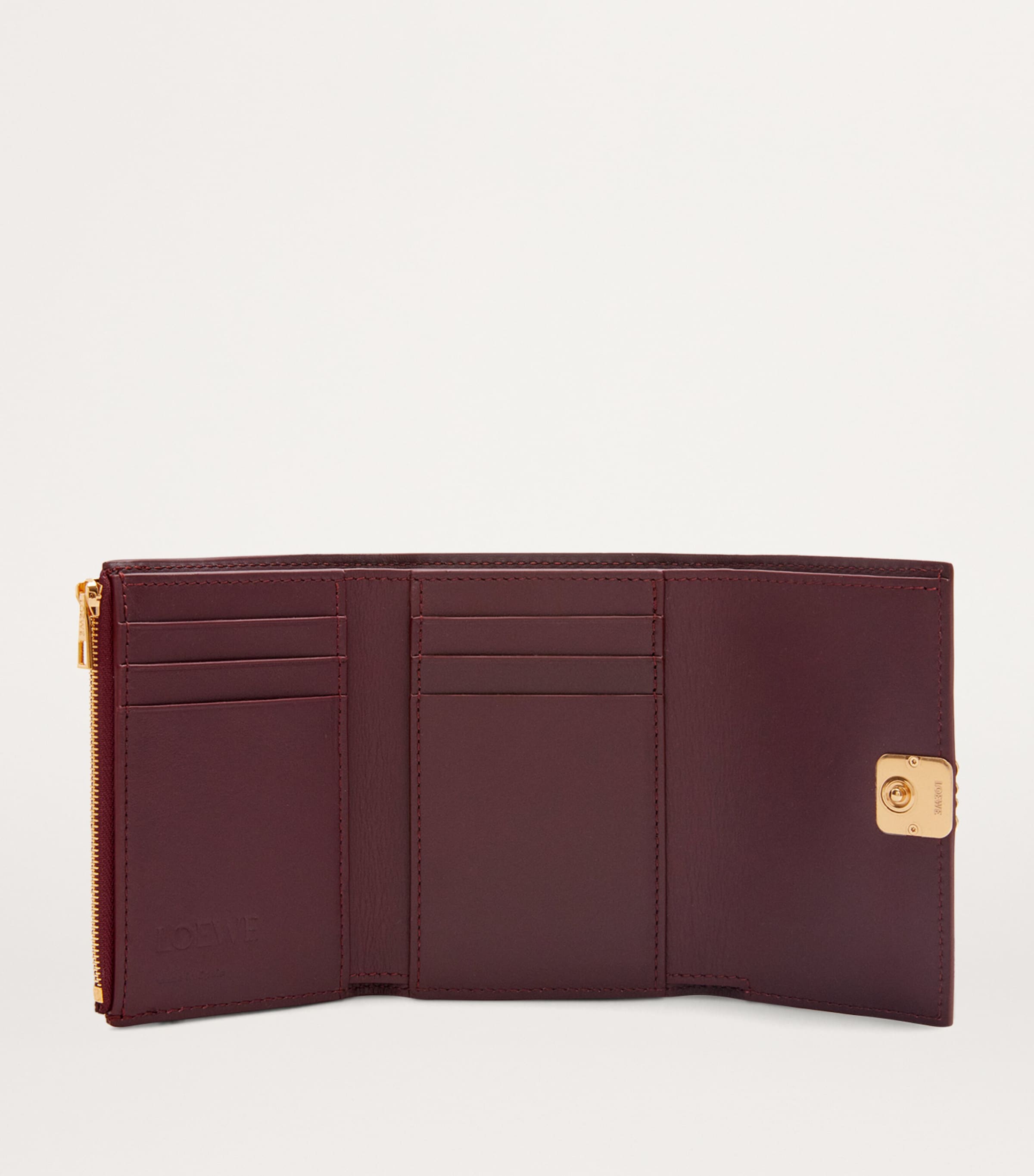 LOEWE Leather Anagram Vertical Wallet Dark Burgundy Image 2