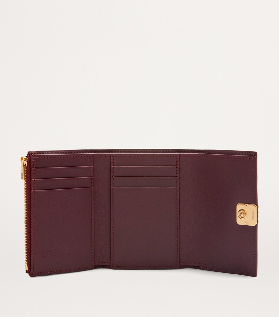 LOEWE Leather Anagram Vertical Wallet Dark Burgundy Image 2
