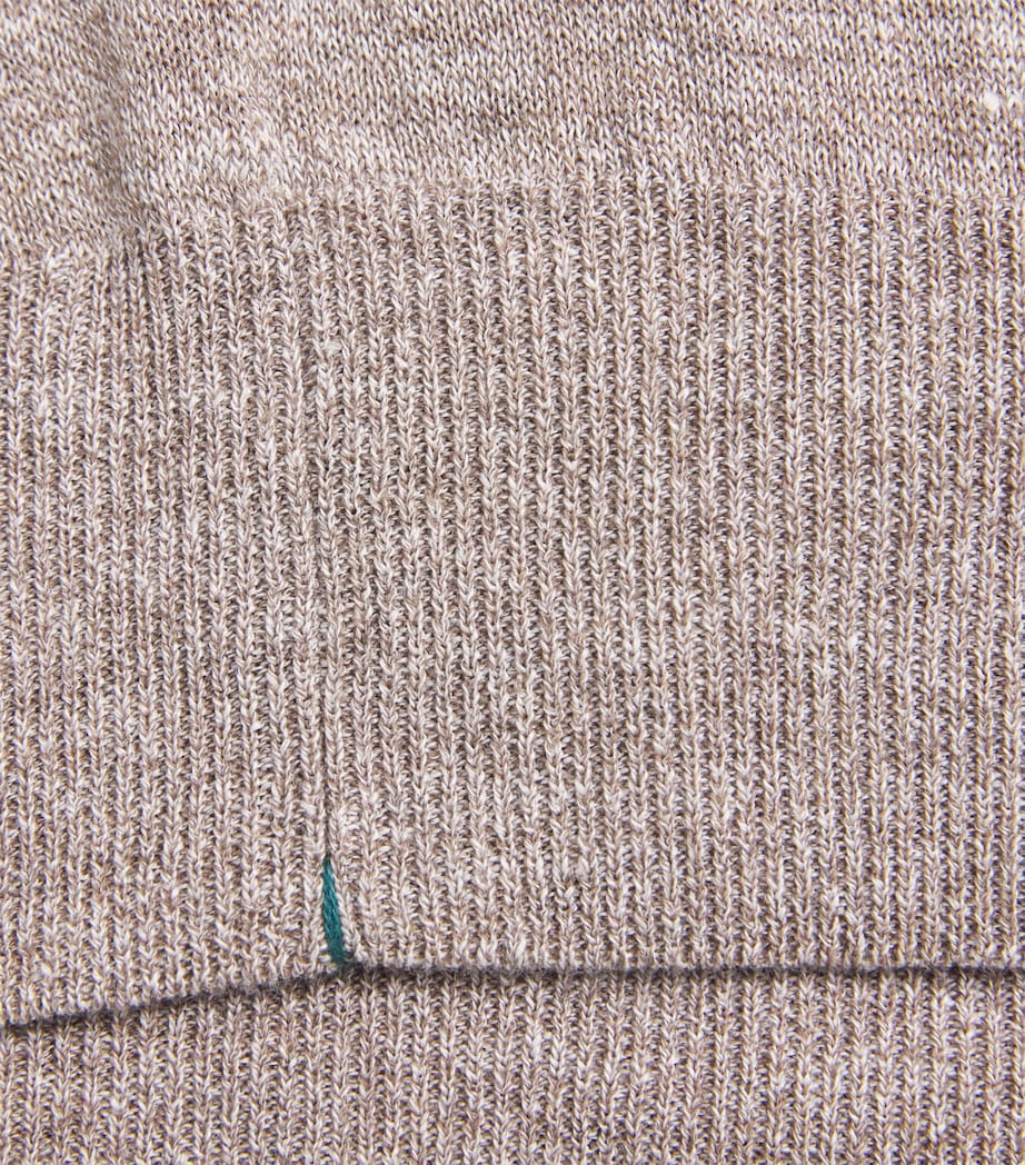 Fioroni Cashmere Mens Linen-Cotton T-Shirt Tortora Image 6