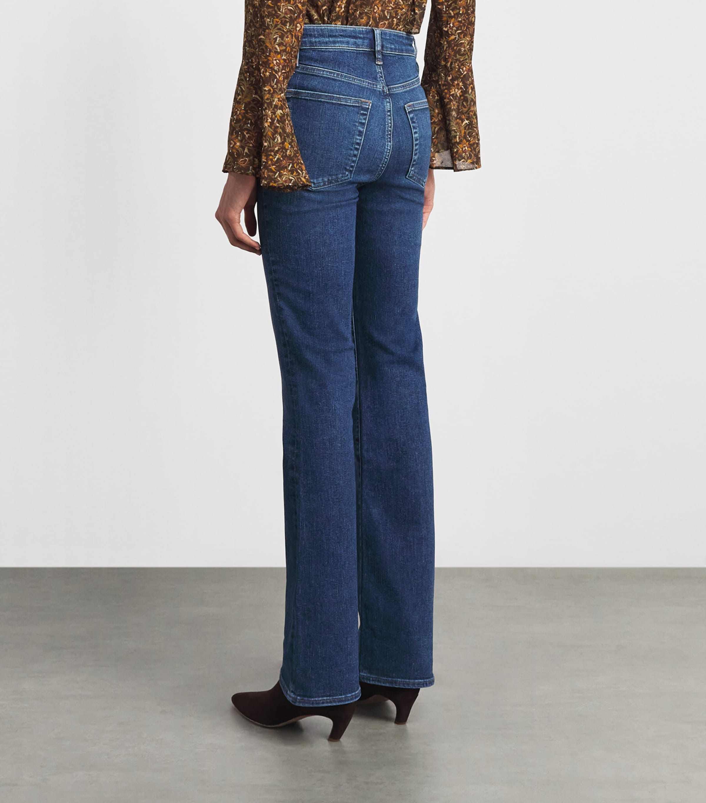 FRAME Womens The Reboot High-Rise Bootcut Jeans Showdown Image 5