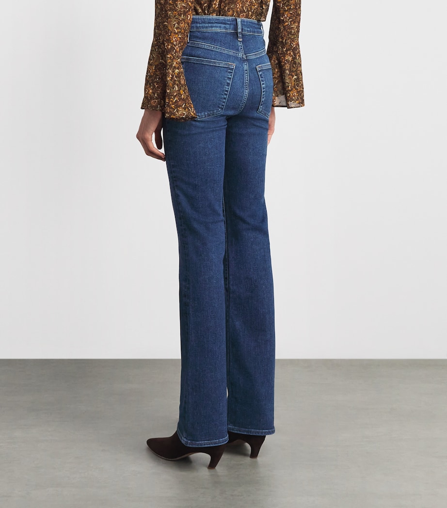 FRAME Womens The Reboot High-Rise Bootcut Jeans Showdown Image 5