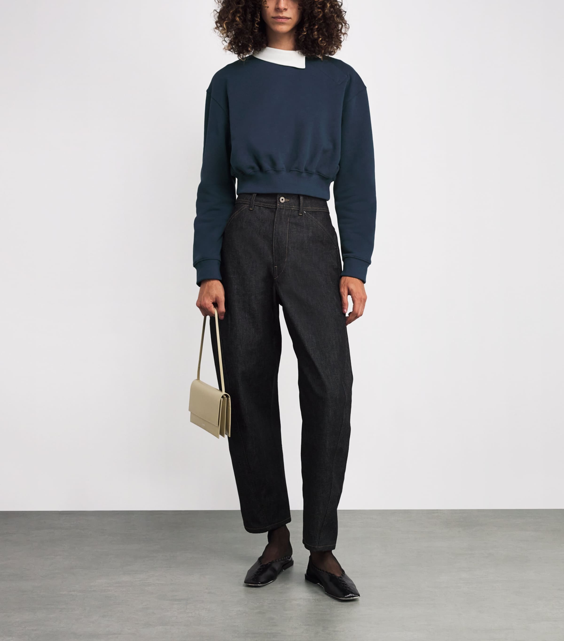 Asymmetric Rugby Sweatshirt NAVY Image 2