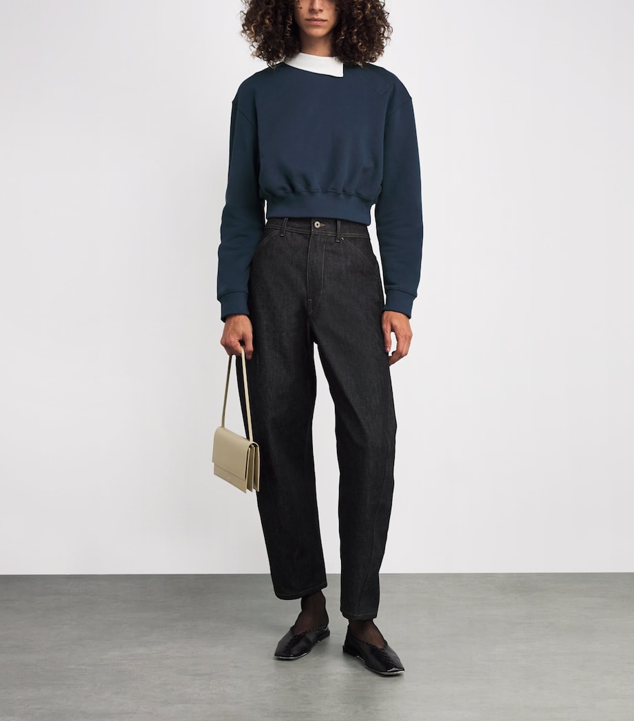 Asymmetric Rugby Sweatshirt NAVY Image 2