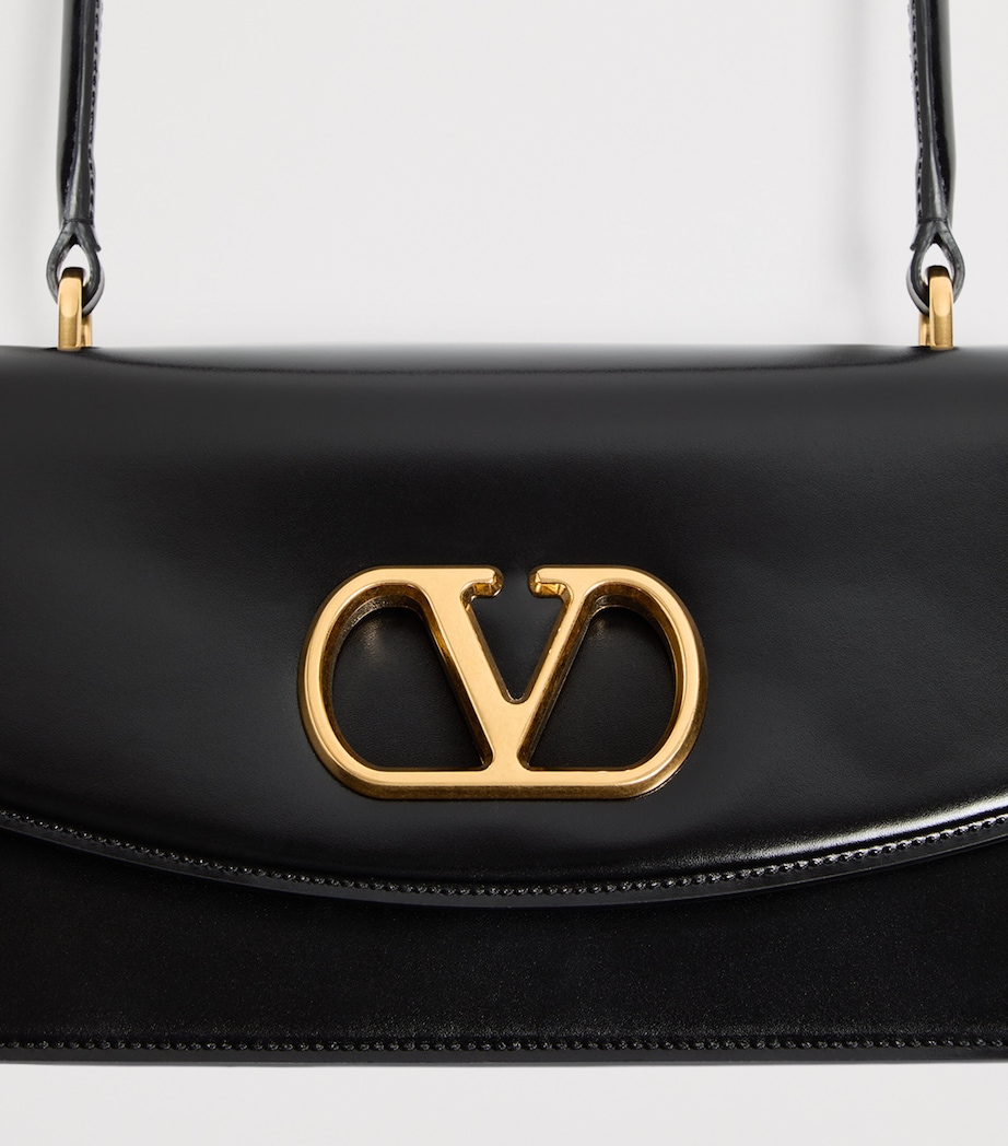 Leather Vain Top-Handle Bag 0NO Image 6