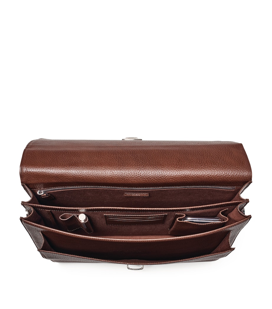 Leather City Laptop Briefcase TOBACCO Image 5