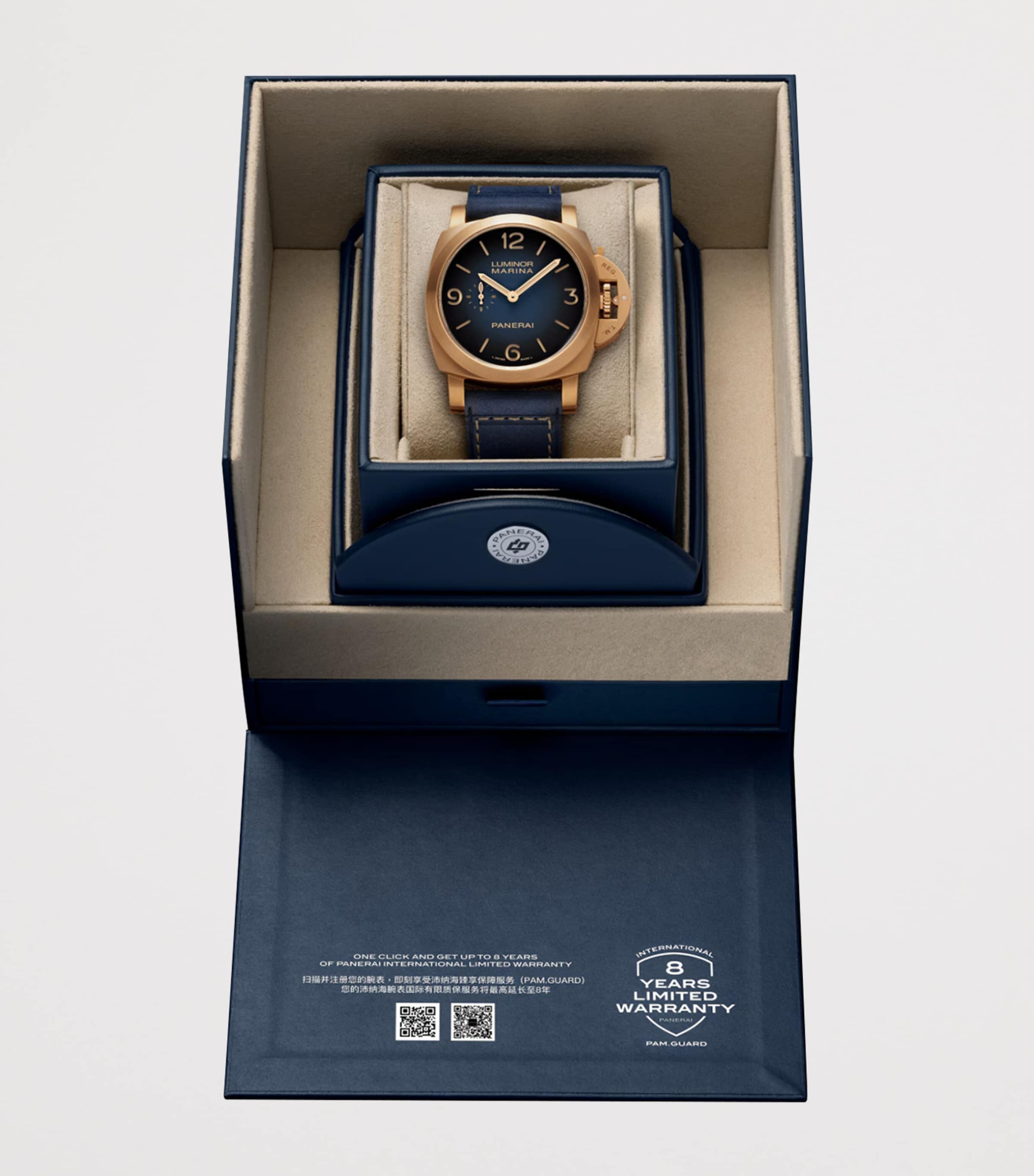 Panerai Bronzo Luminor Marina Watch 44mm Blue Image 9