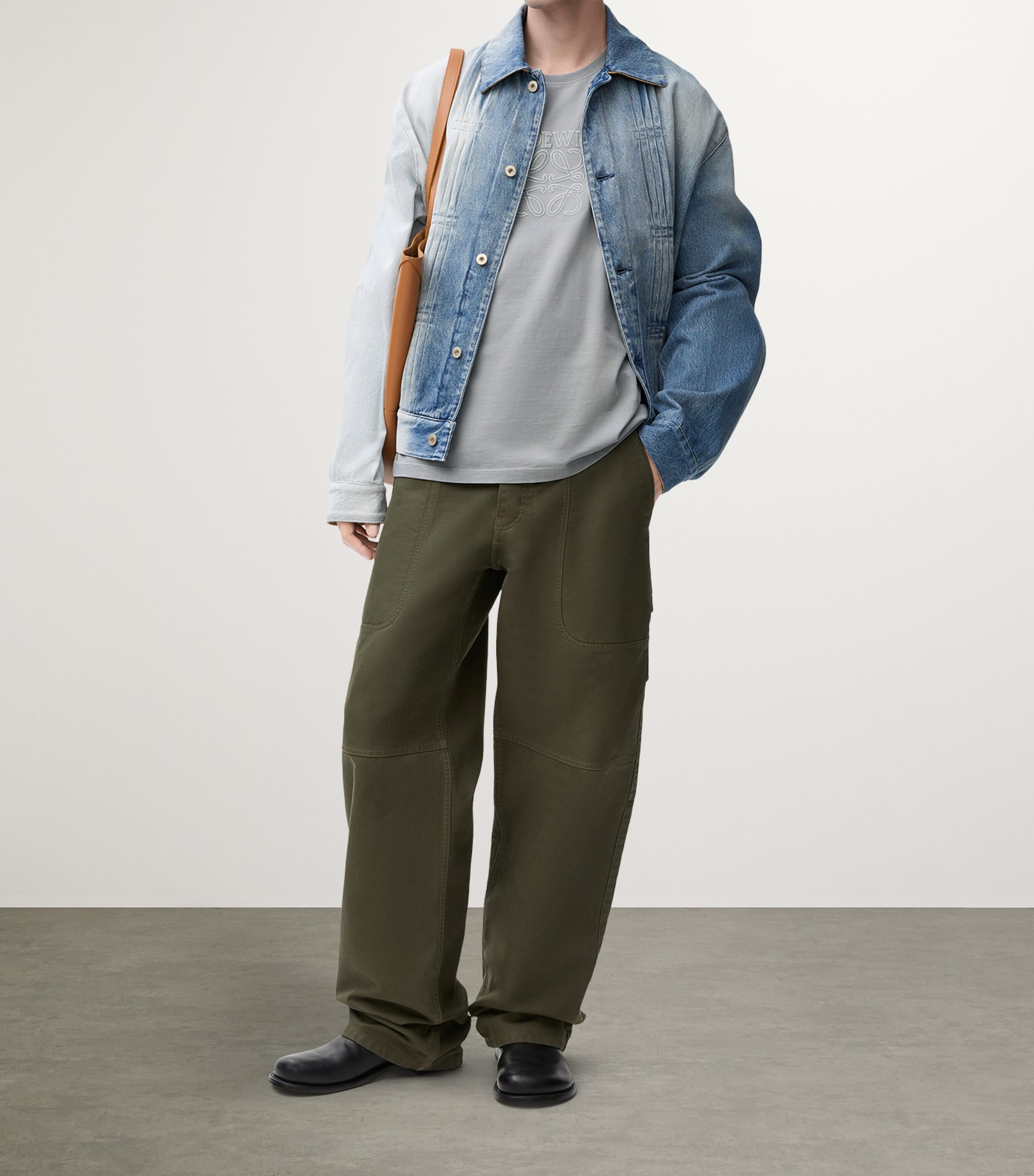 Embroidered Logo T-Shirt LIGHT GREY Image 2