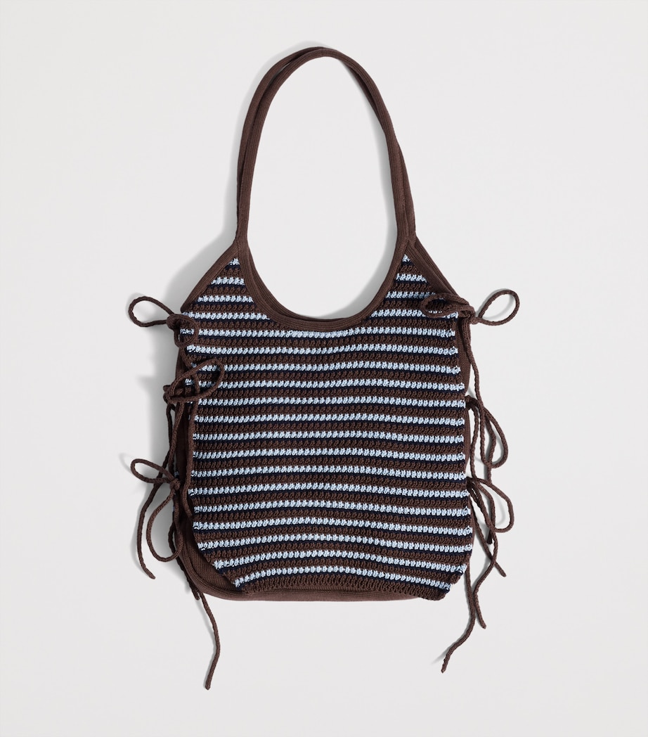 Miu Miu Crochet Ivy Tote Bag Brown Image 3