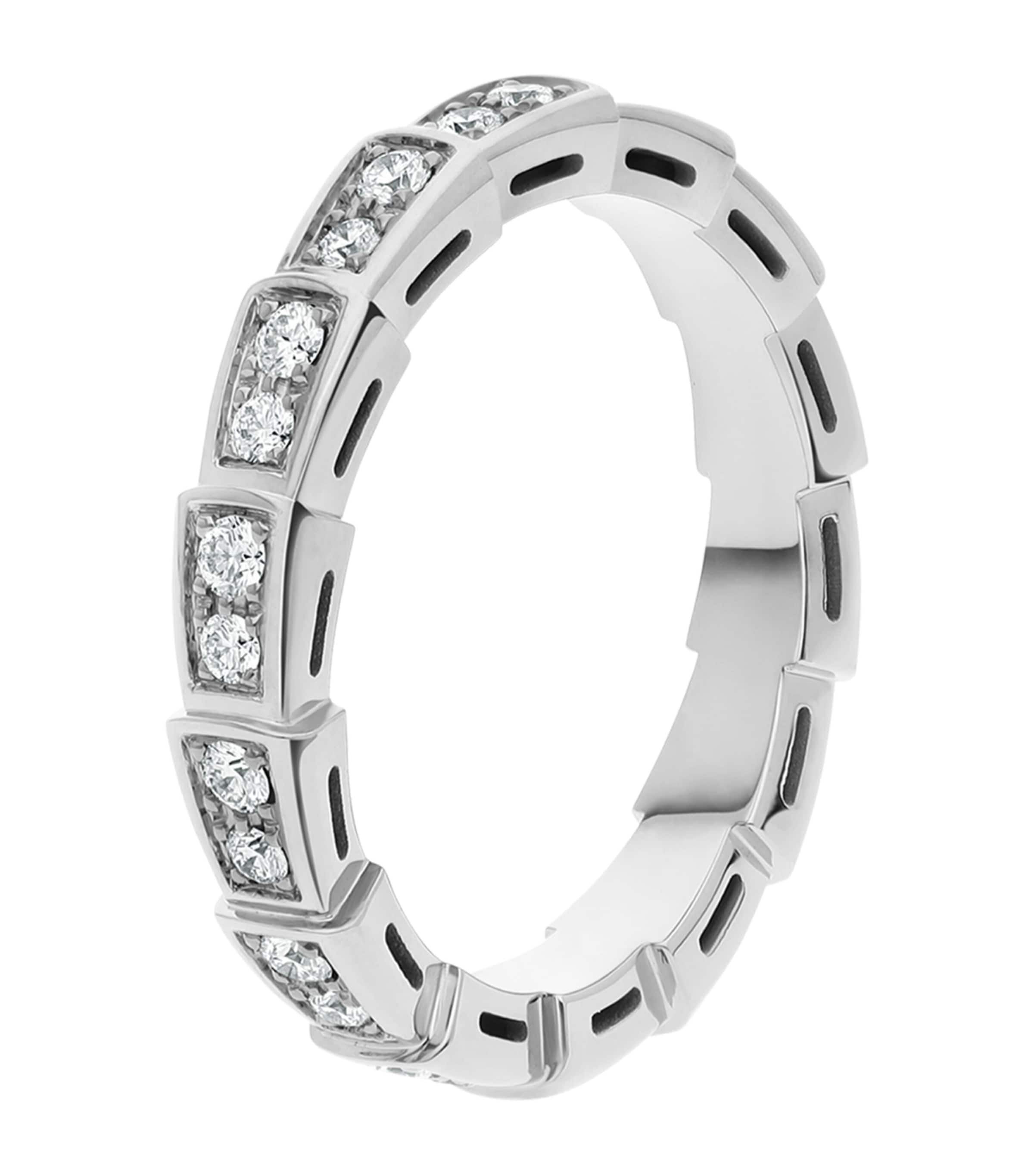 White Gold and Diamond Serpenti Viper Ring WHITE GOLD Image 1